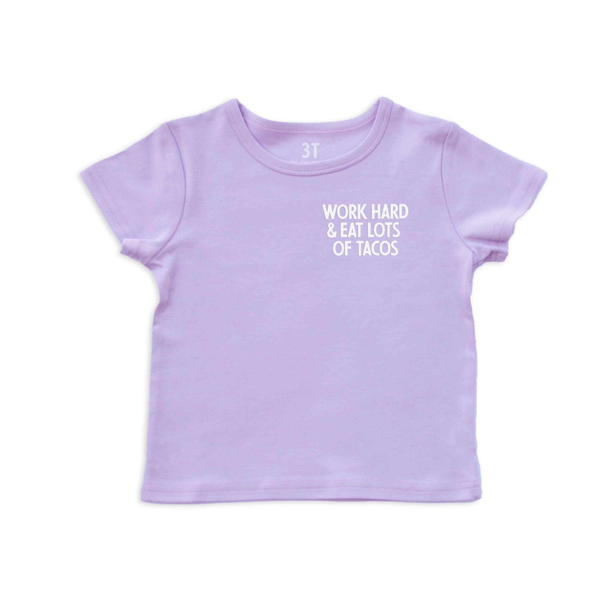 Work Hard & Eat Tacos Kids Tee