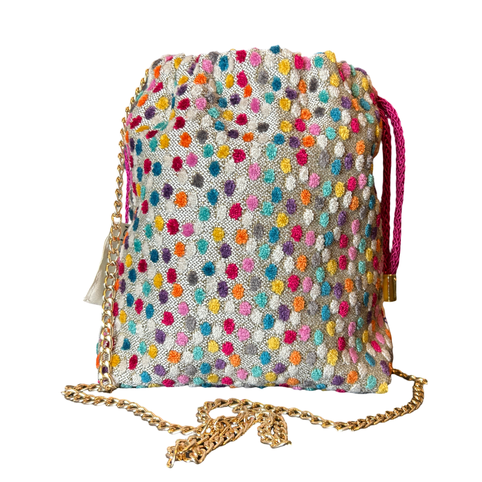 LV Murakami Monogram Vintage Silk Scarf Drawstring Crossbody Bag