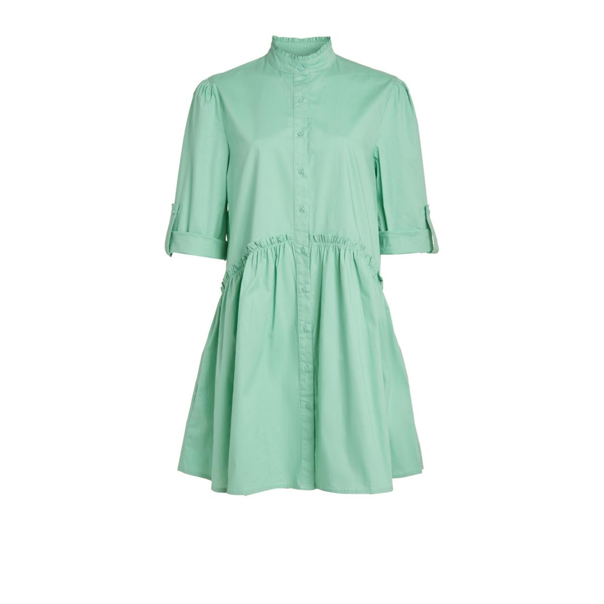 Cammie Ruffle Shirt Dress - Mint