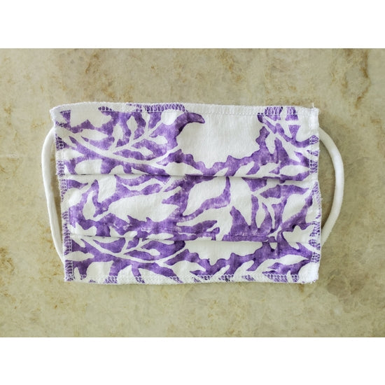 Boho hand block printed Face Masks - Pink and Purple by OMSutra