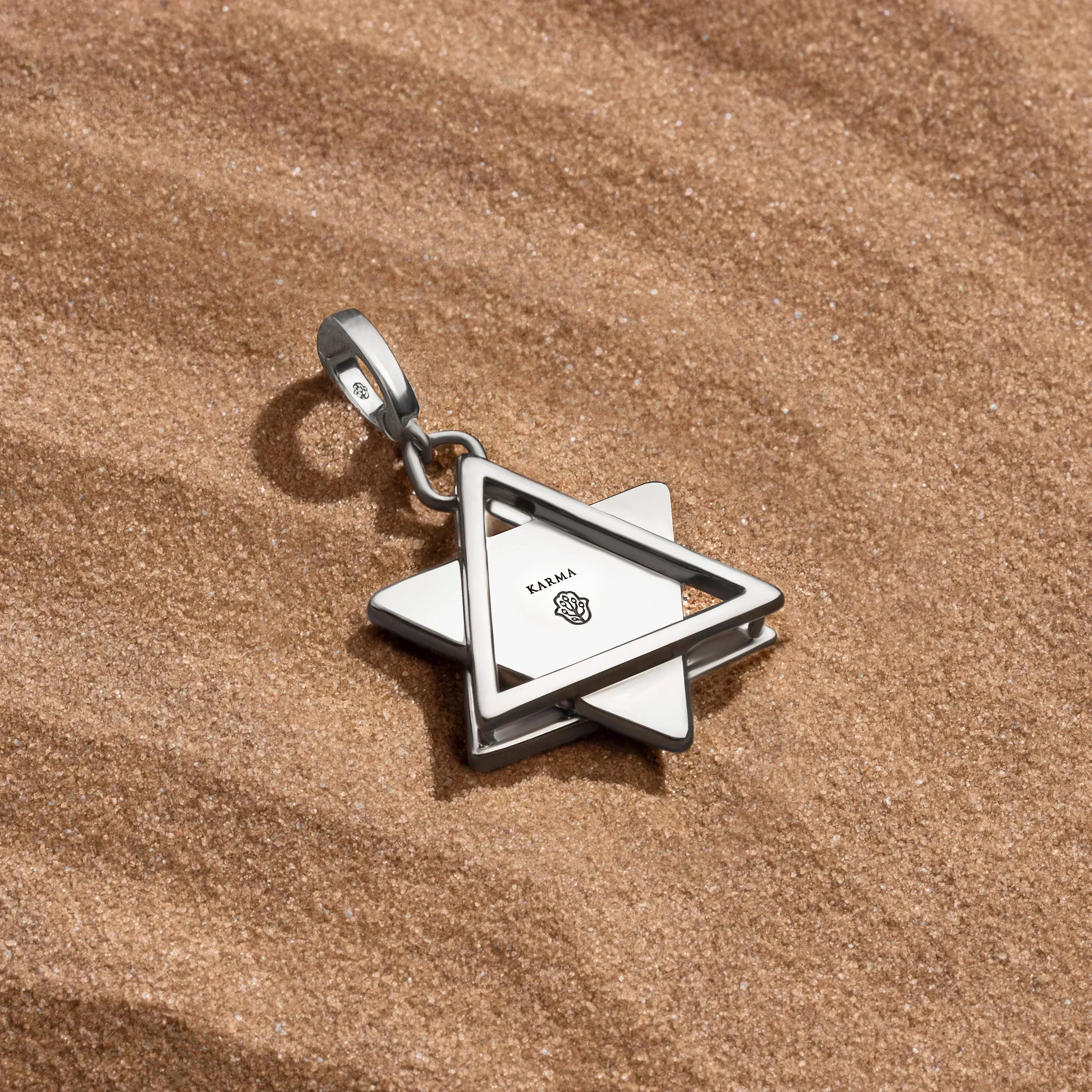 Wise Devotion Silver Tiger’s Eye Star of David Charm