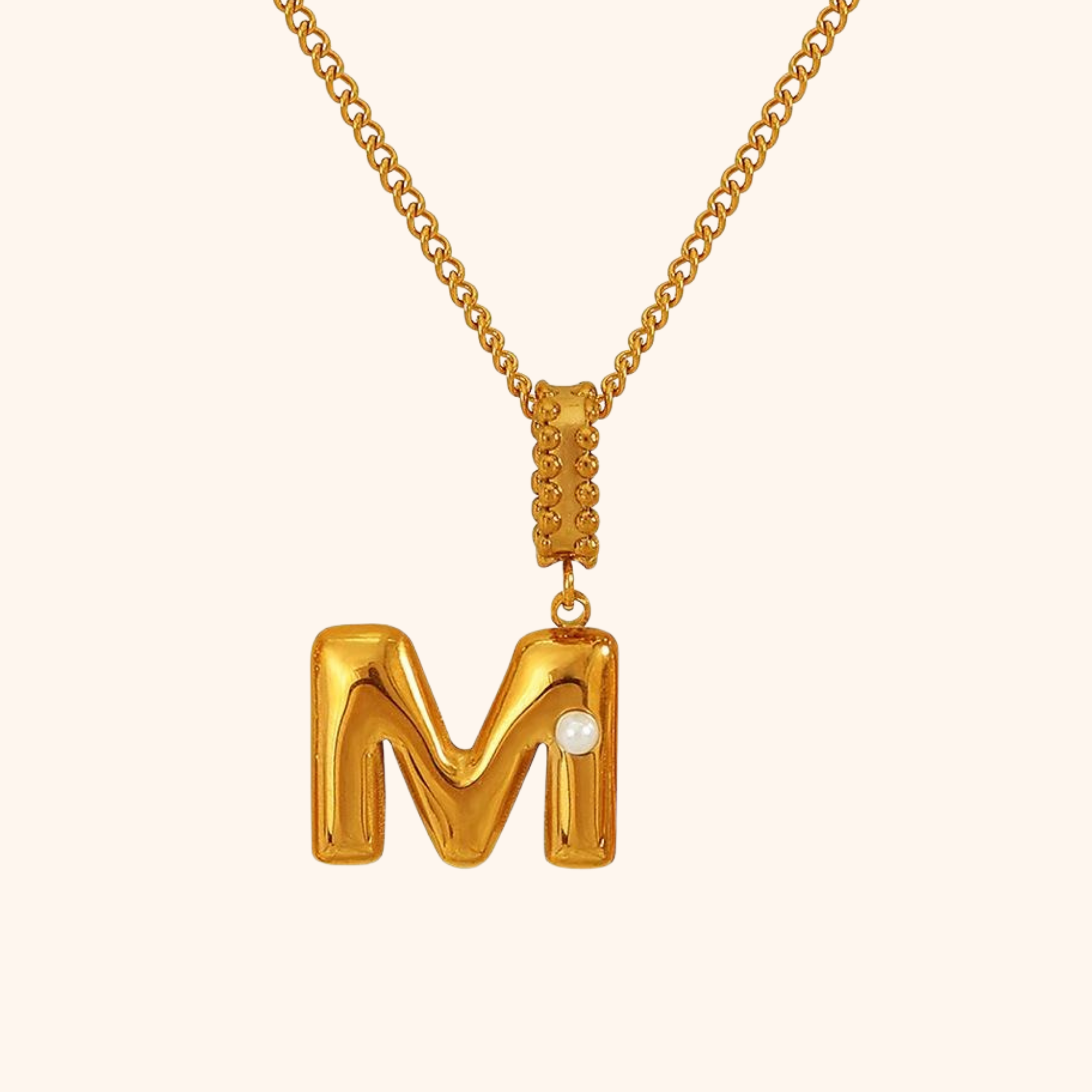 Pearl Initial Necklace