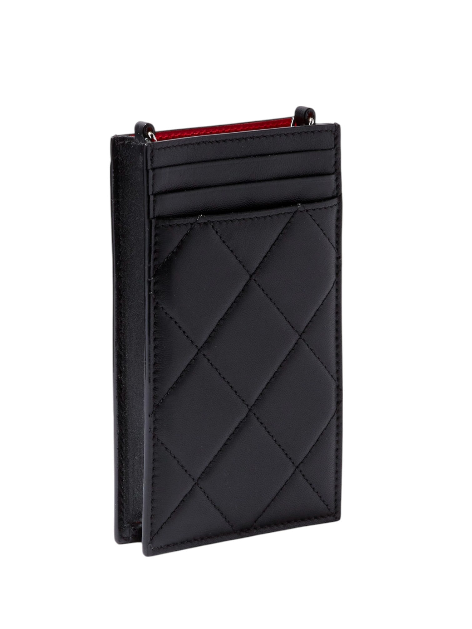 Alexander McQueen Skull Phone Case on Chain in Quilted Nappa