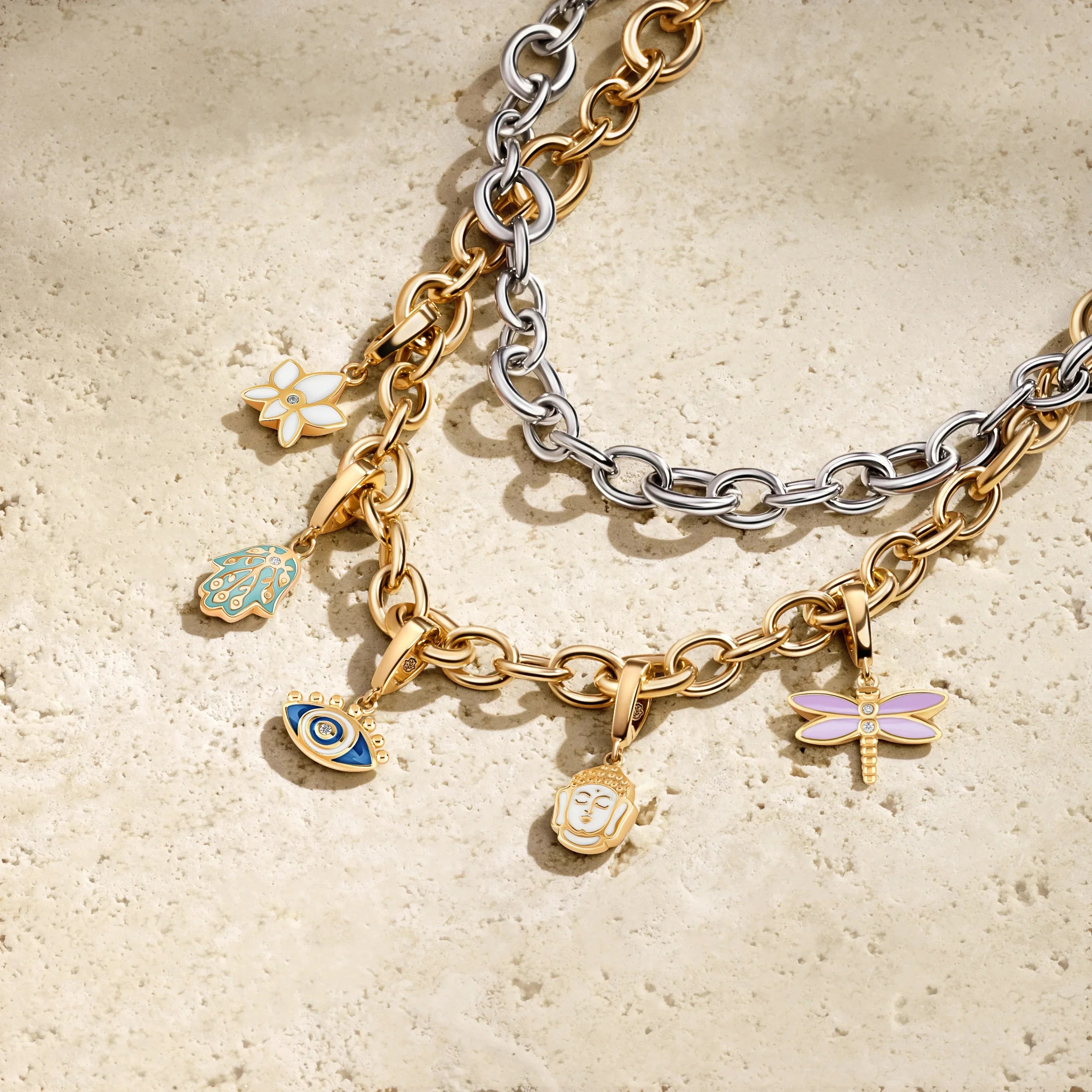 Enchanting Light Gold Evil Eye Charm