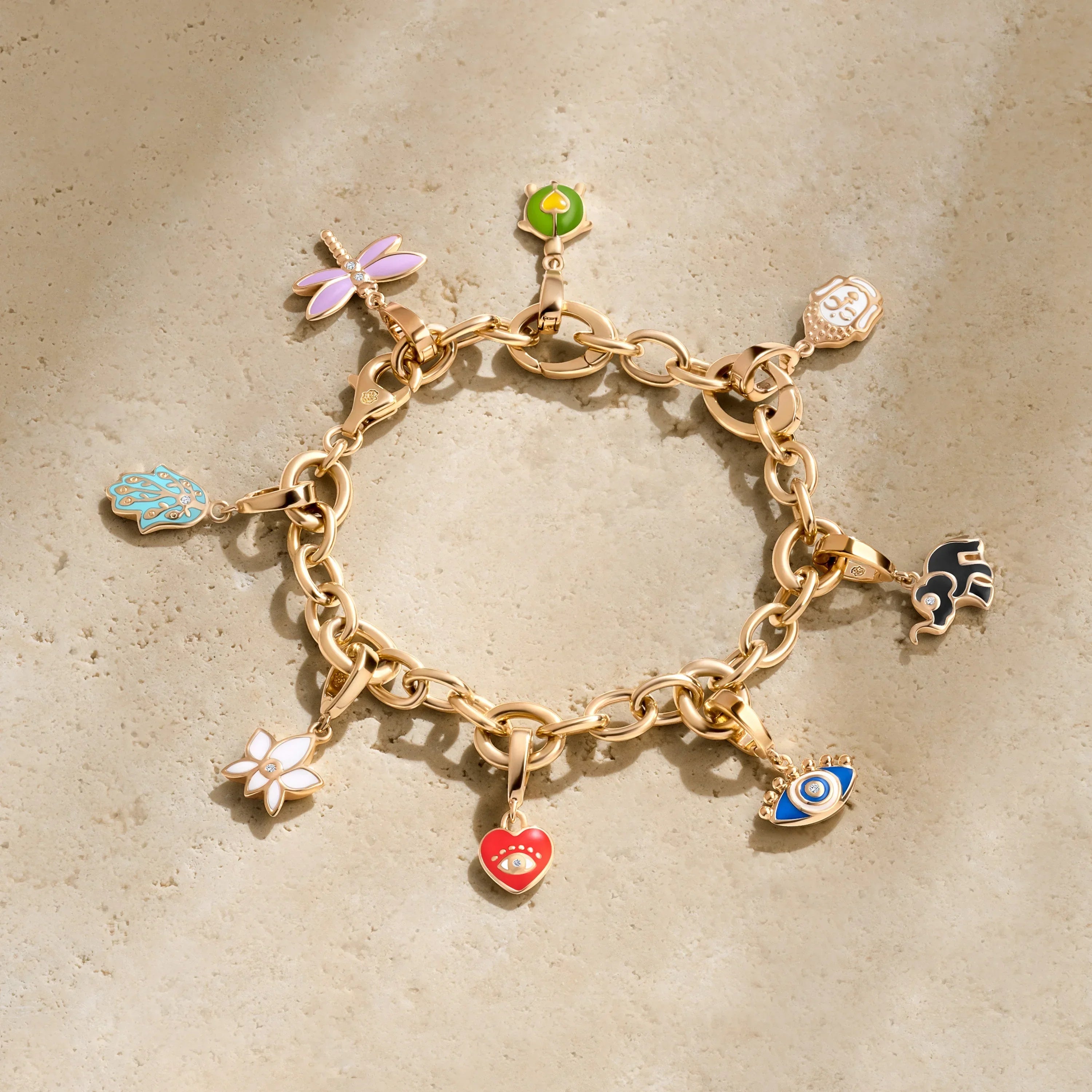 Enchanting Light Gold Evil Eye Charm