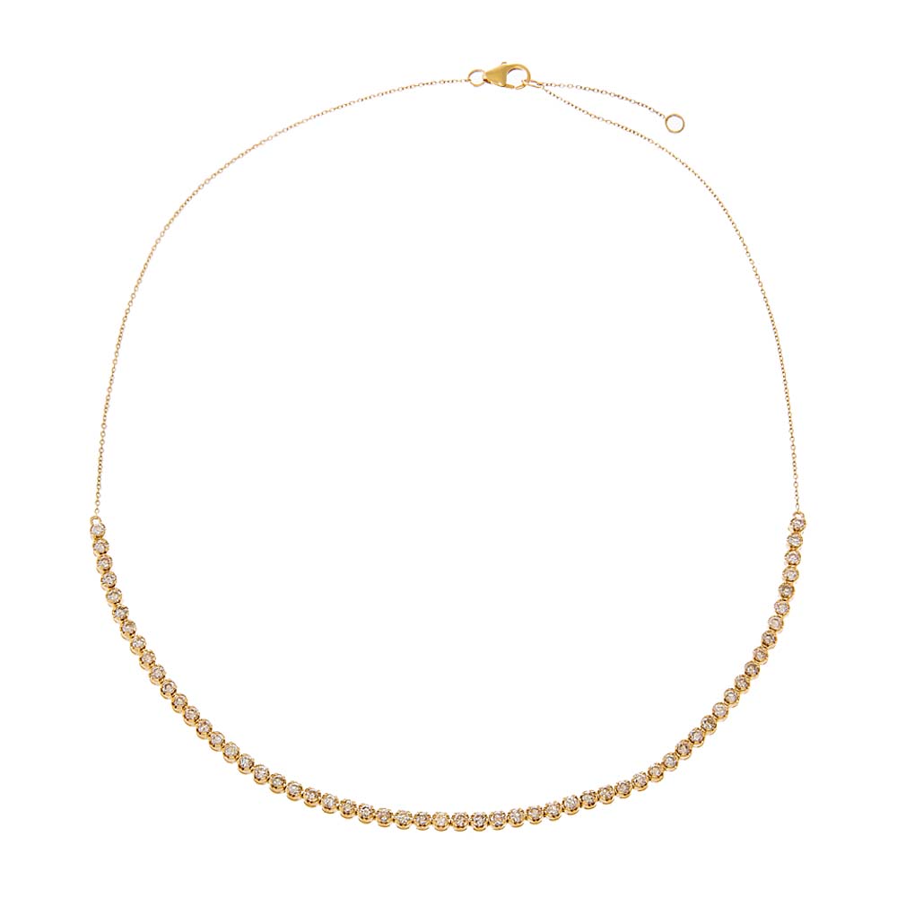 Cupcake Set Diamond Tennis Choker 14K - Adina's Jewels