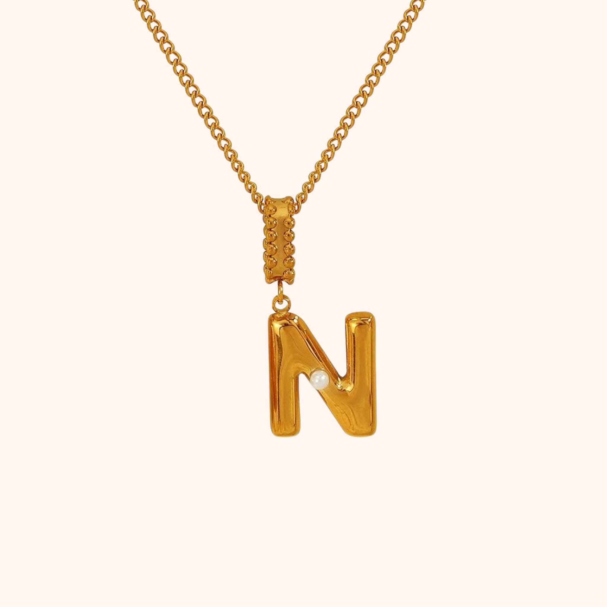 Pearl Initial Necklace