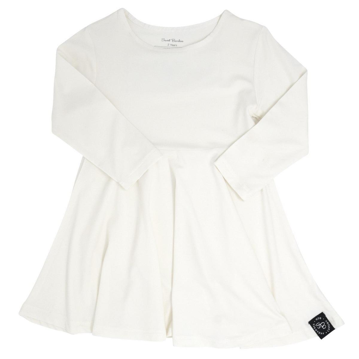 Swirly Girl Dress - Whispery White