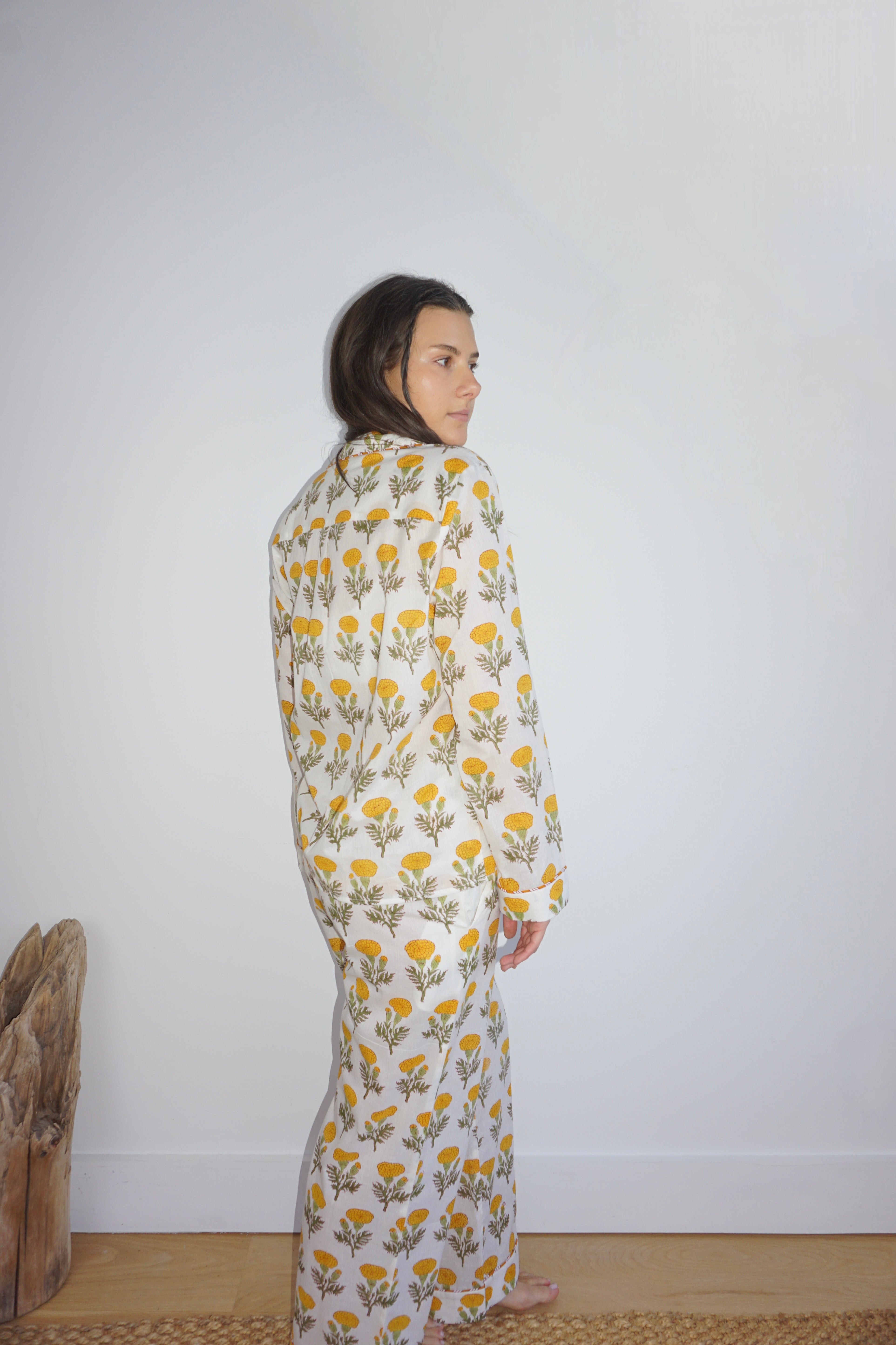 PJ Set - Long Sleeve Long Pant in Marigold