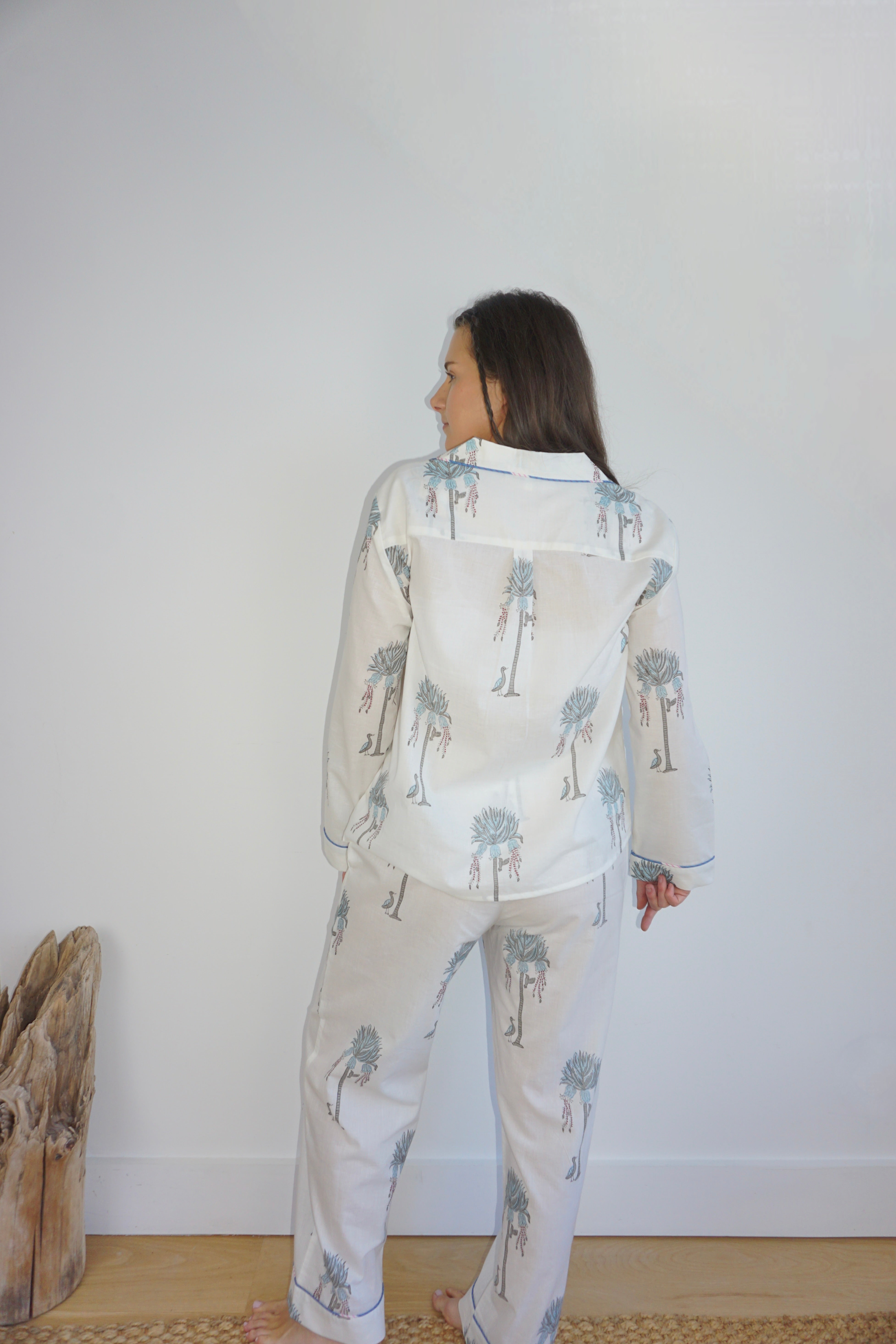 PJ Set - Long Sleeve Long Pant in Princess Palm