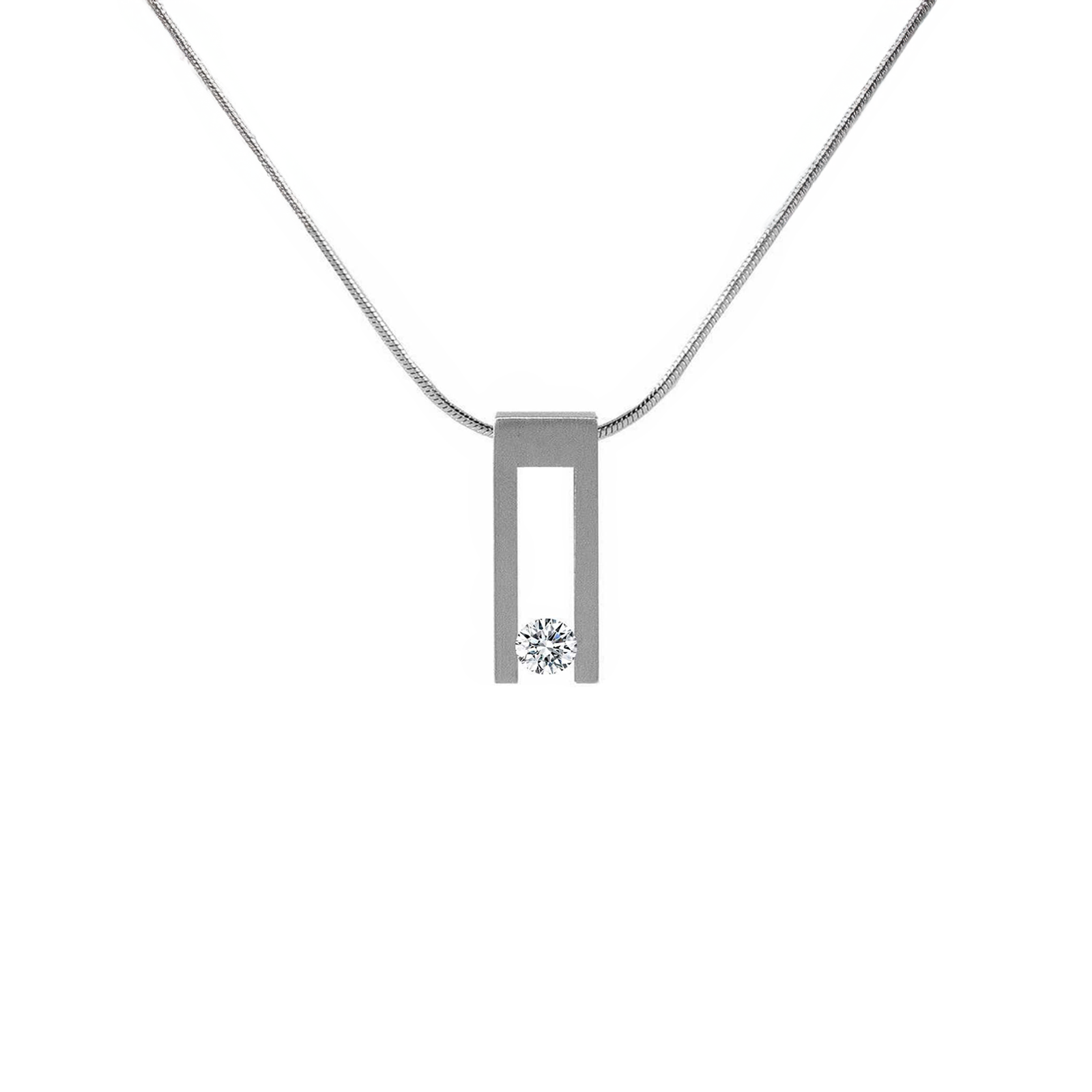 PT089W B.Tiff Hollow Bar Pendant