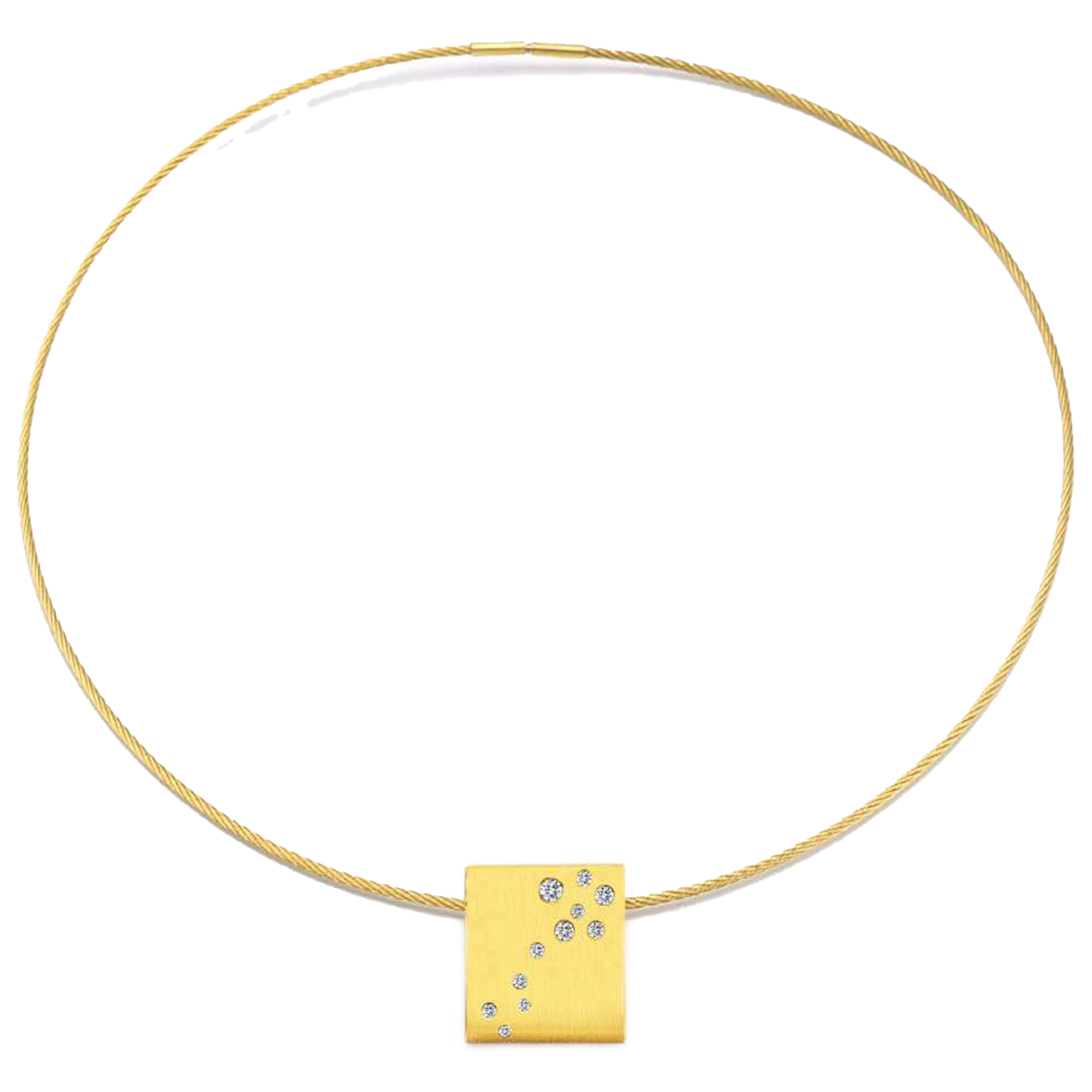 PT094G B.Tiff Gold Pavé Galaxie Pendant
