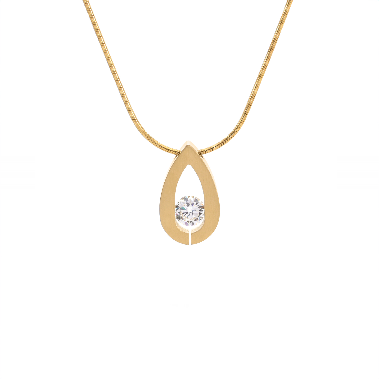 PT106G B.Tiff Gold Drop Pendant