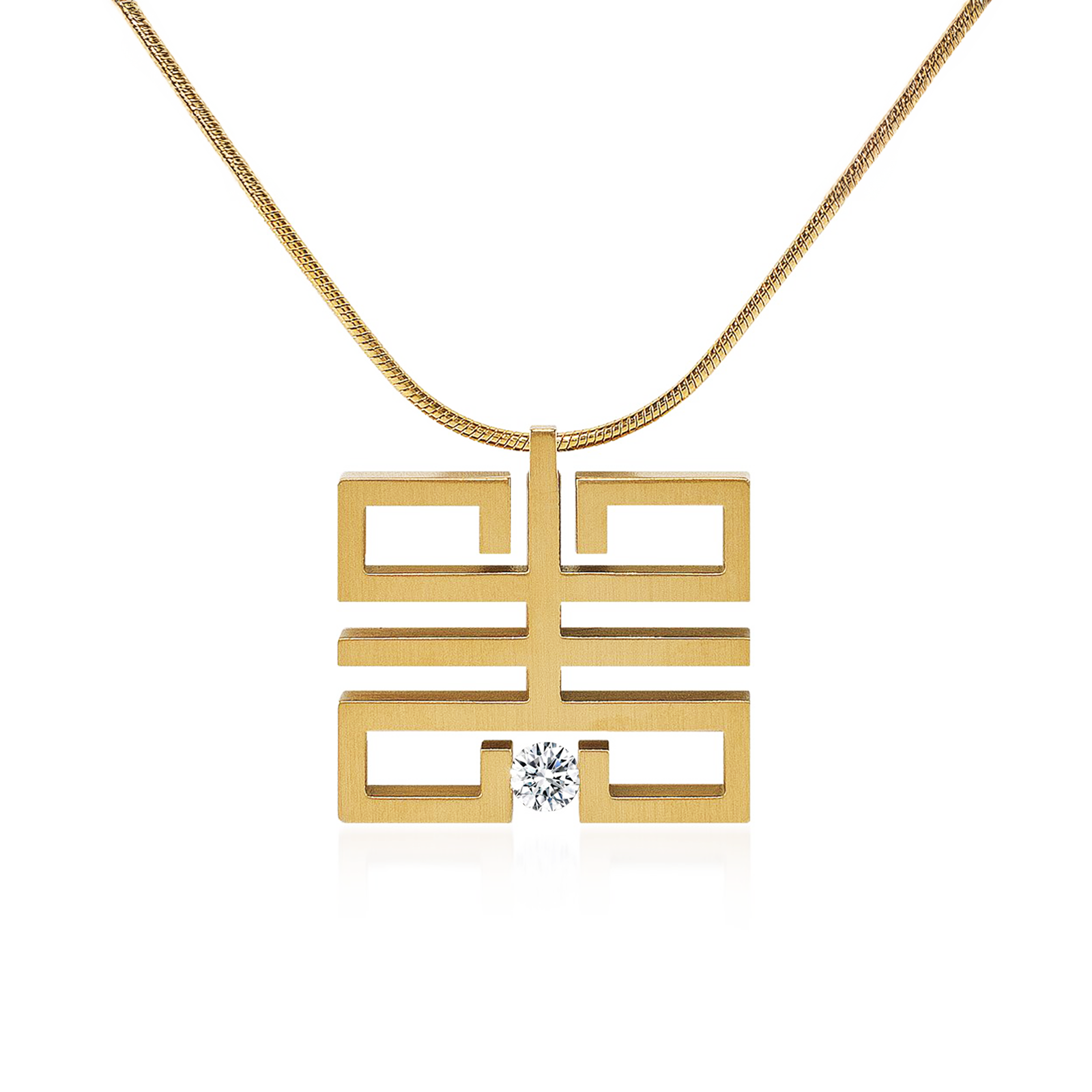 PT114G B.Tiff Gold Feliĉo Pendant