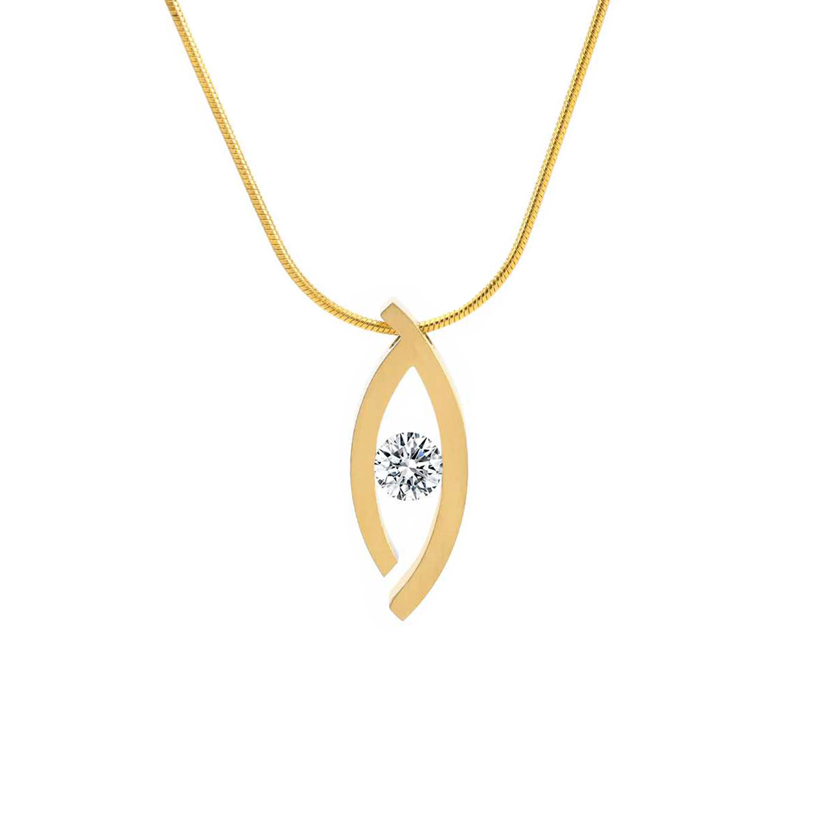 PT128G B.Tiff 18K Gold Plated Deziras Pendant
