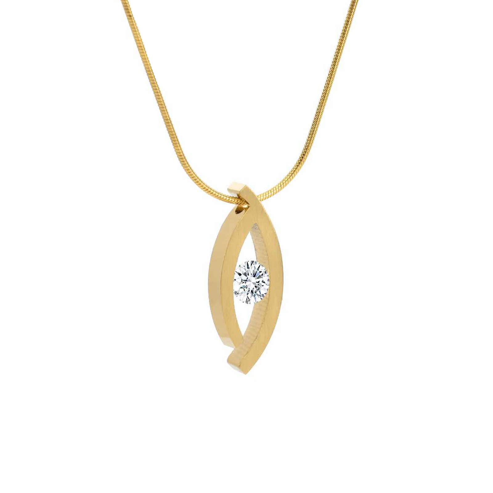 PT128G B.Tiff 18K Gold Plated Deziras Pendant