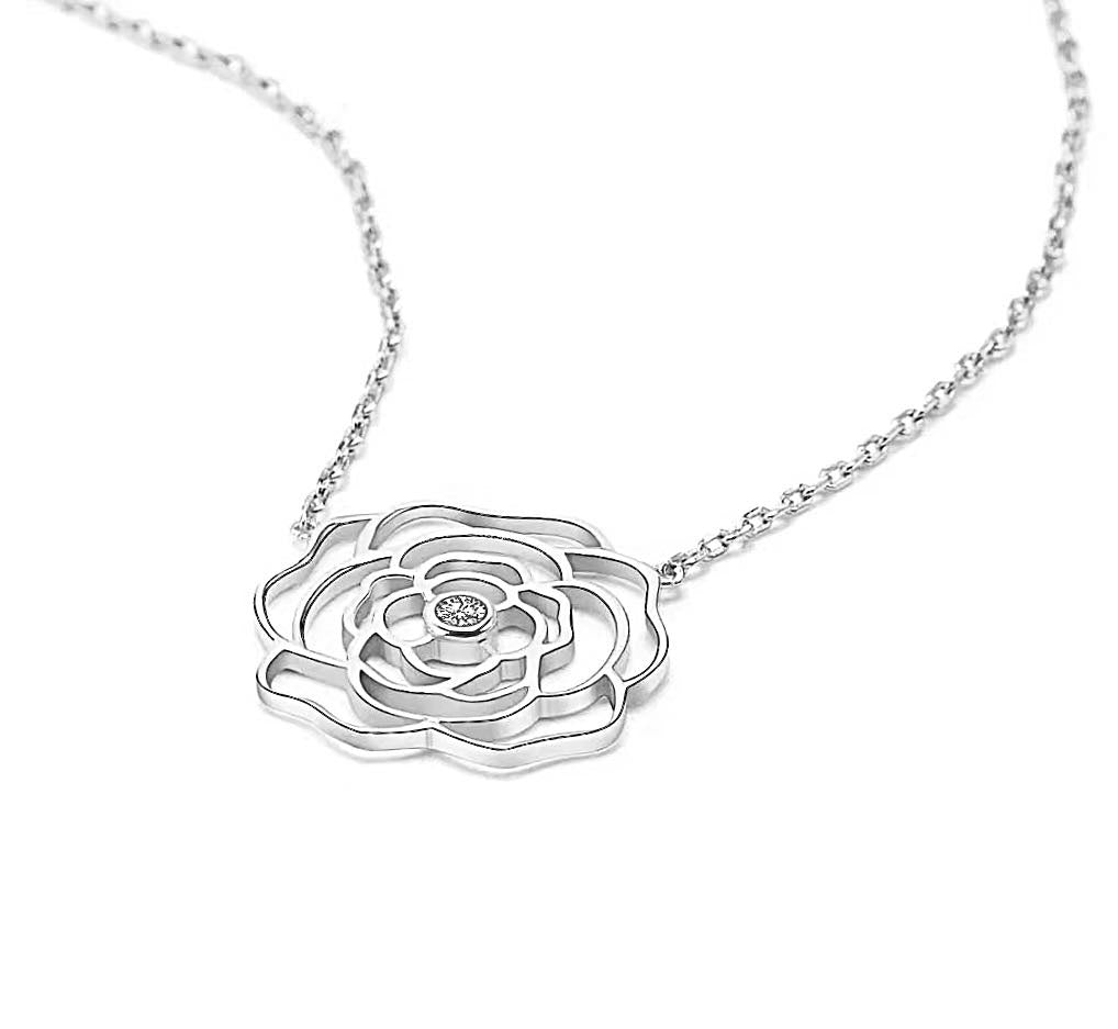 PT308W B.Tiff Rosé Silver Pendant Necklace