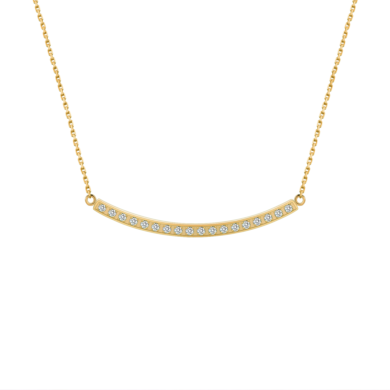 PT324G B.Tiff Gold Mini "Smile" Adjustable Pendant Necklace