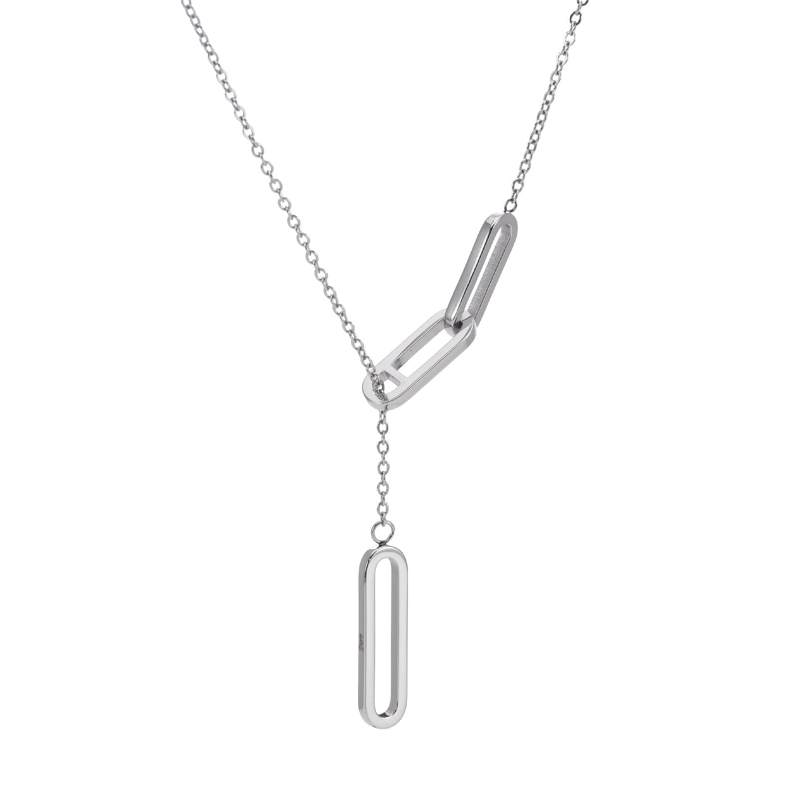 PT330W B.Tiff Adjustable Thin Rolo Chain Necklace with Paperclip Links