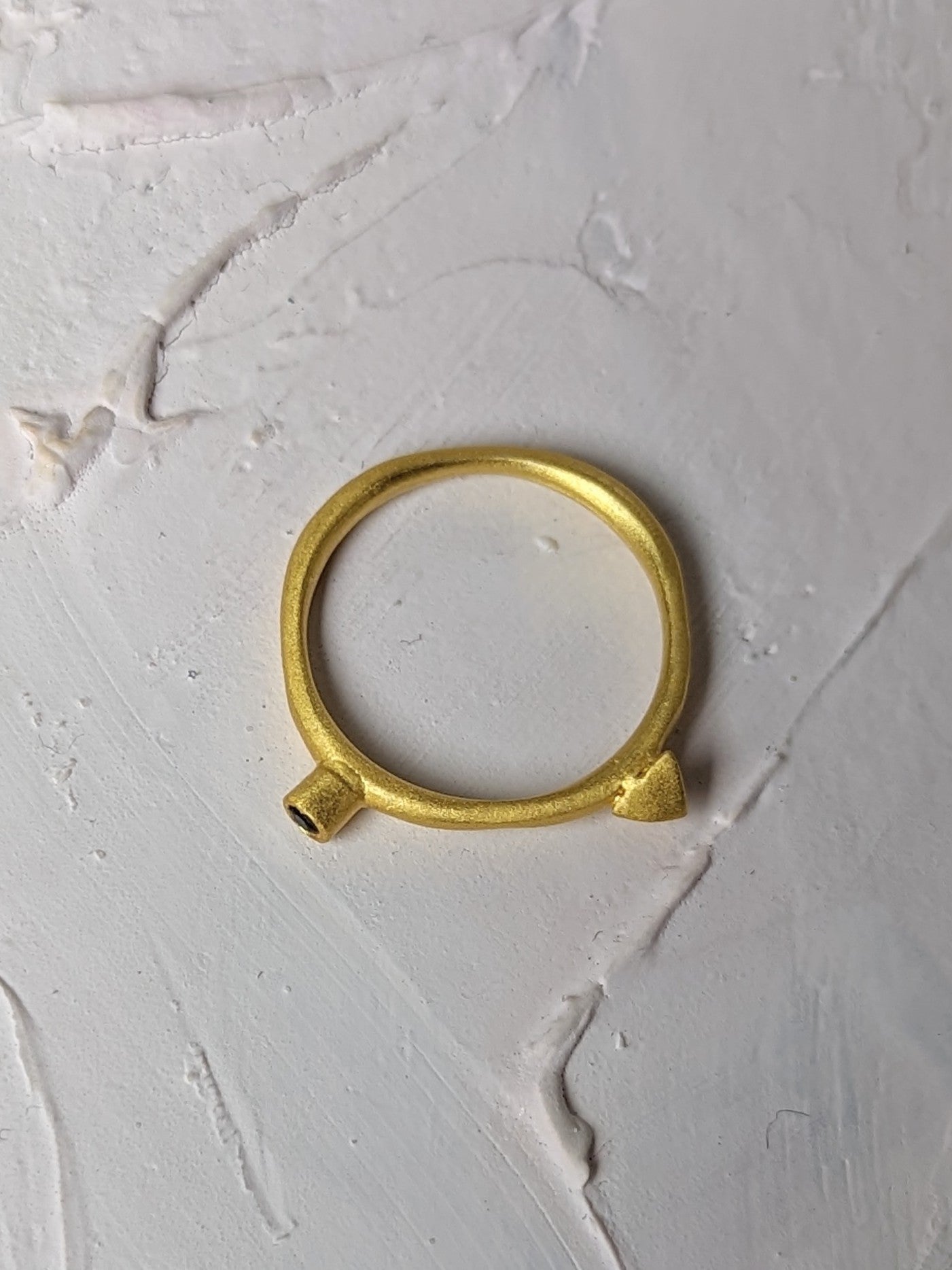 Onyx Spike Stacking Ring