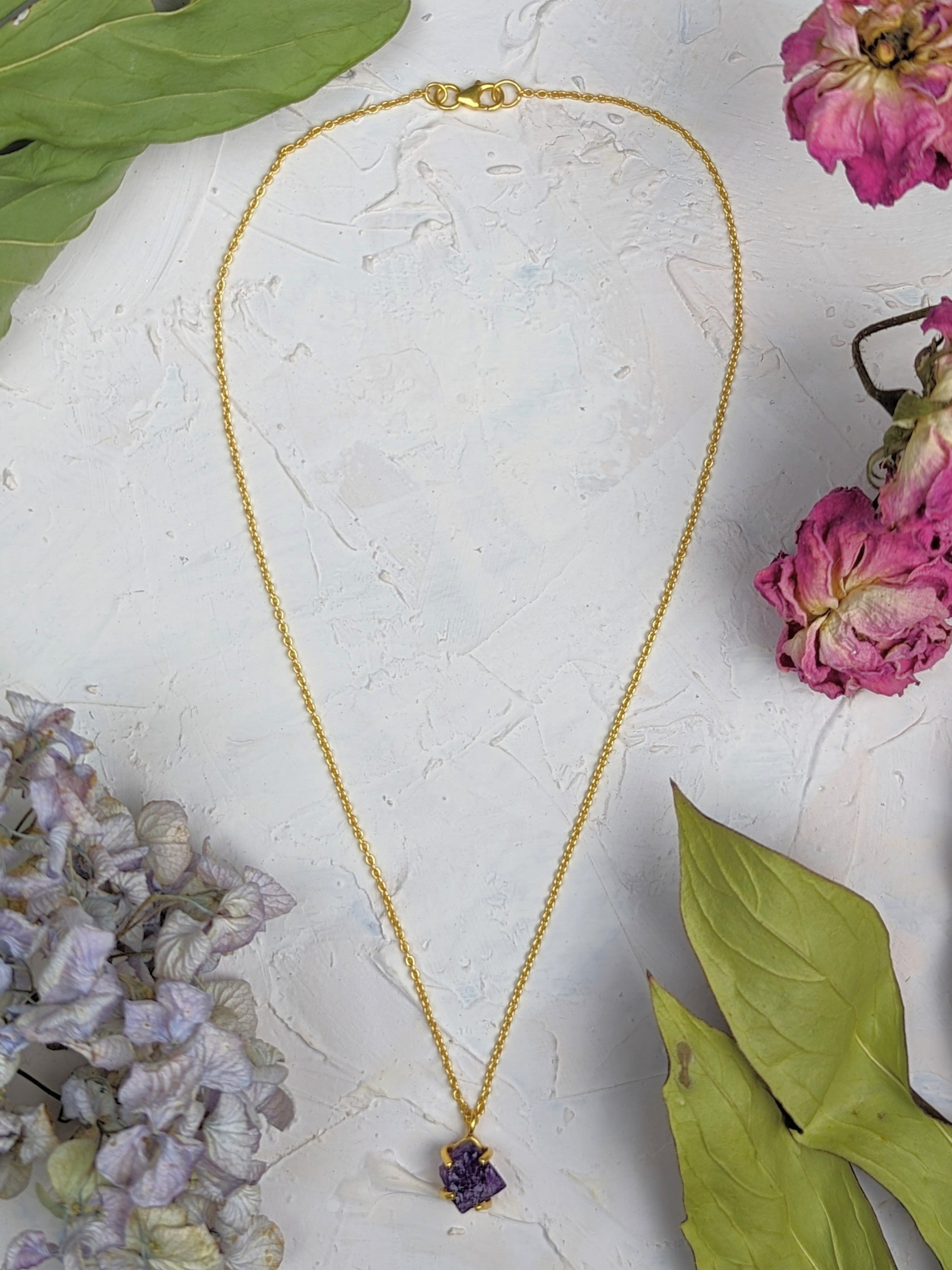 Raw Amethyst Necklace