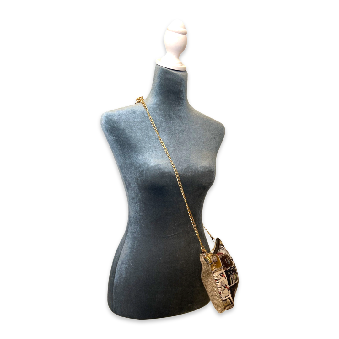 Petite Malle Vintage Scarf Crossbody Bag
