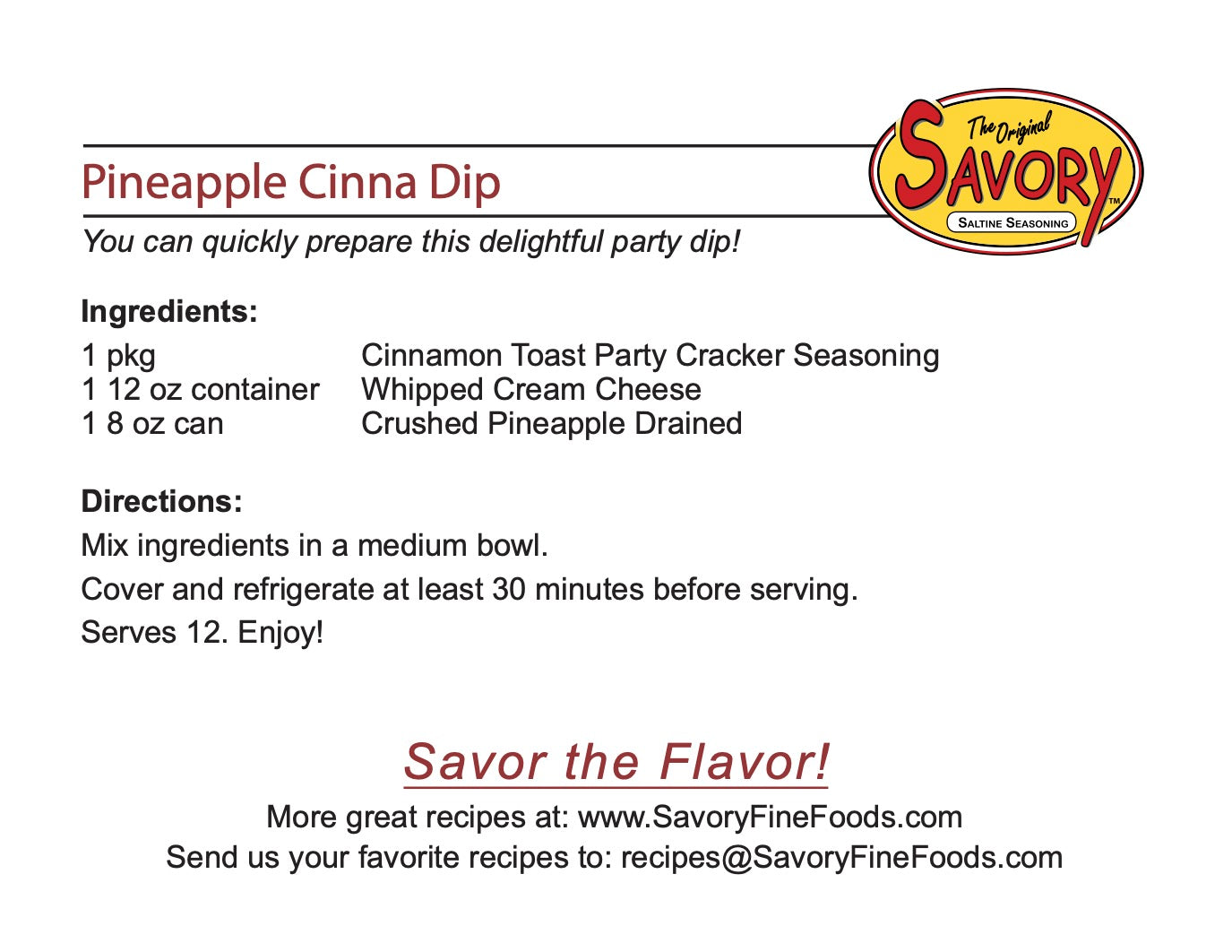 Savory Party Cracker Seasonings | 6 Flavors