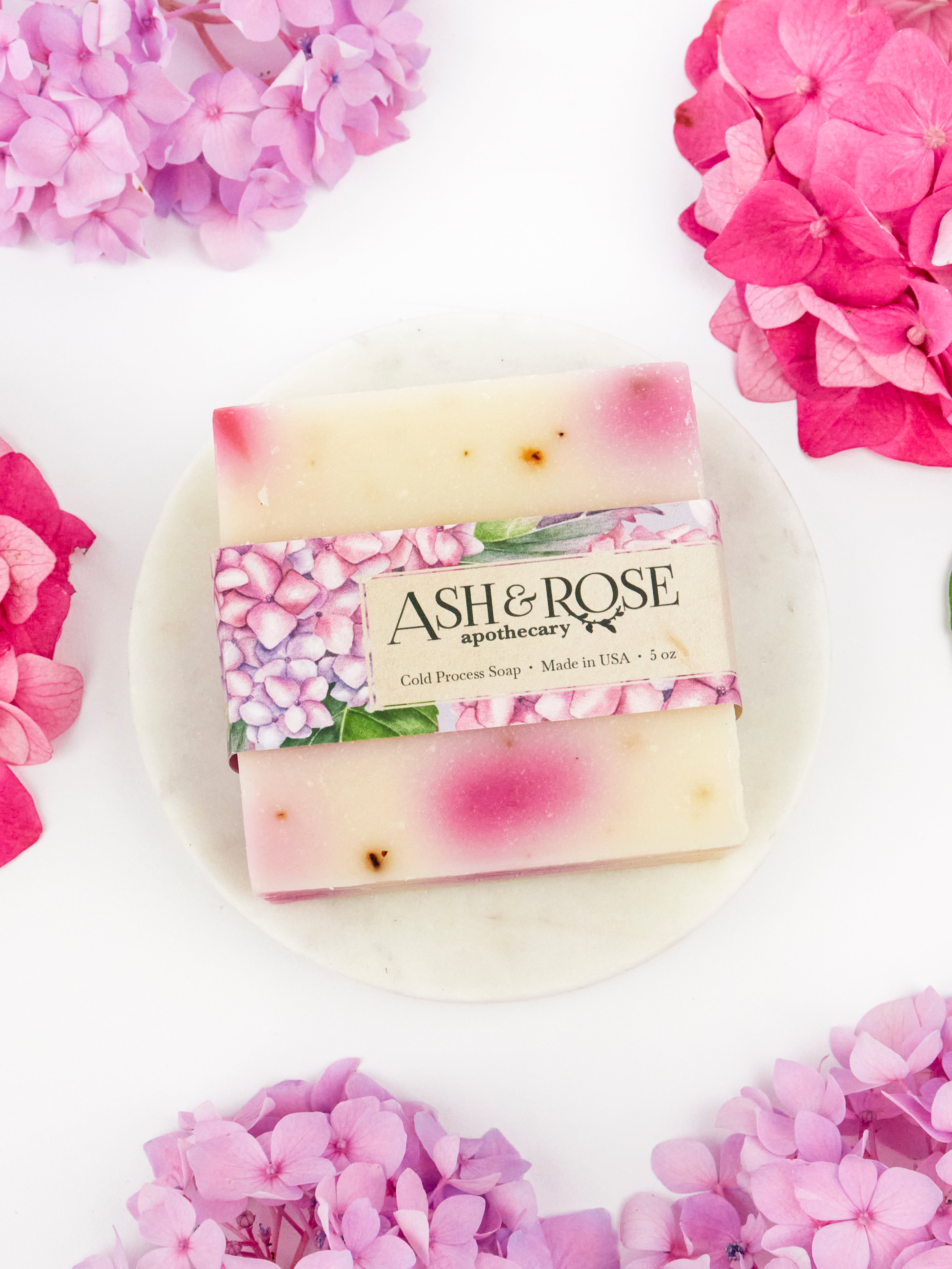 Pink Hydrangea Soap Scrub Bar