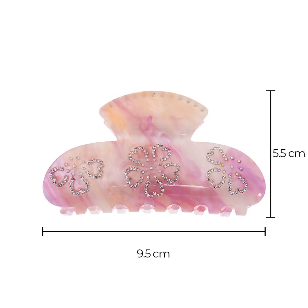 Rhinestone Pink Tie Dye Claw Clip - Adina's Jewels