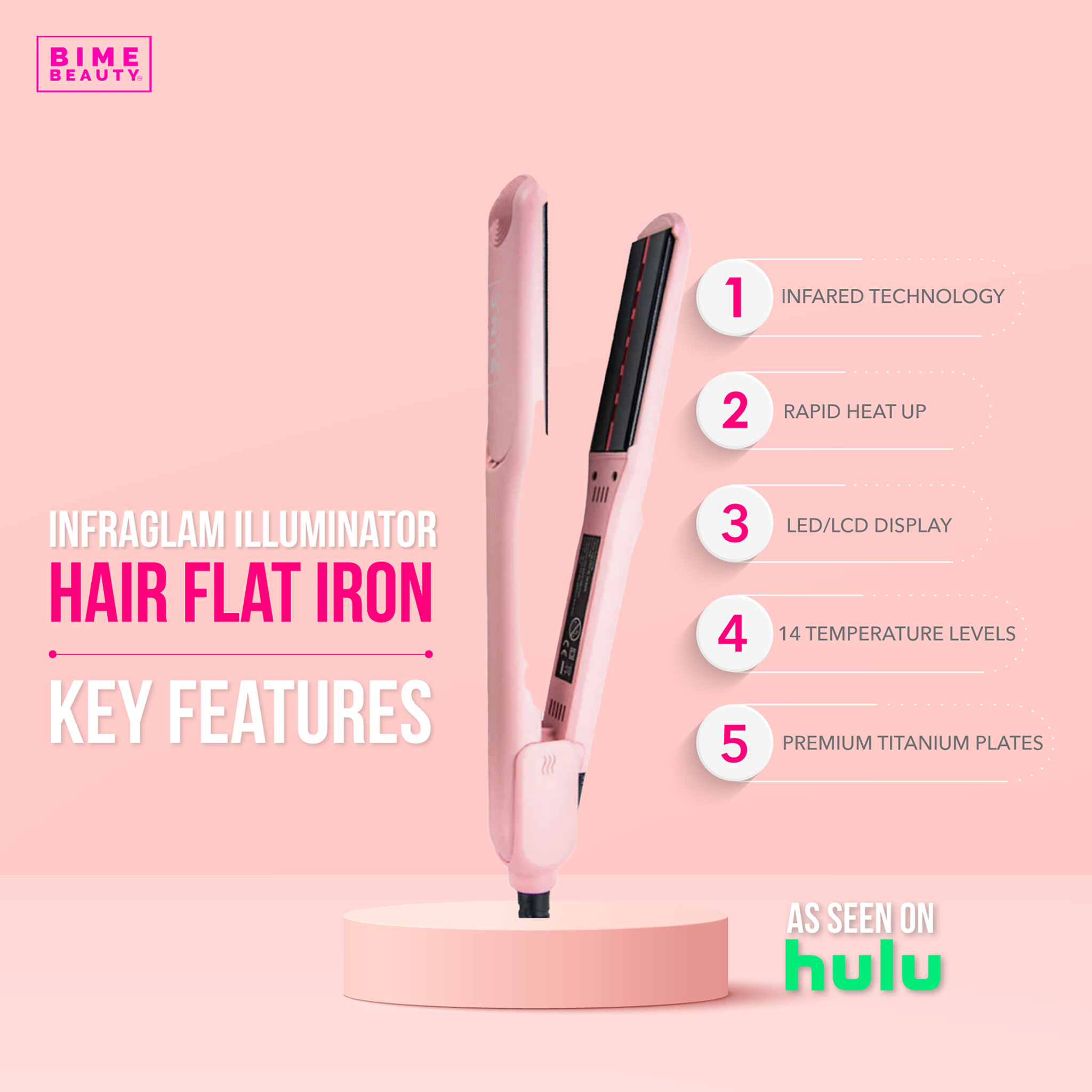 InfraGlam Hair Illuminator Iron by BimeBeauty