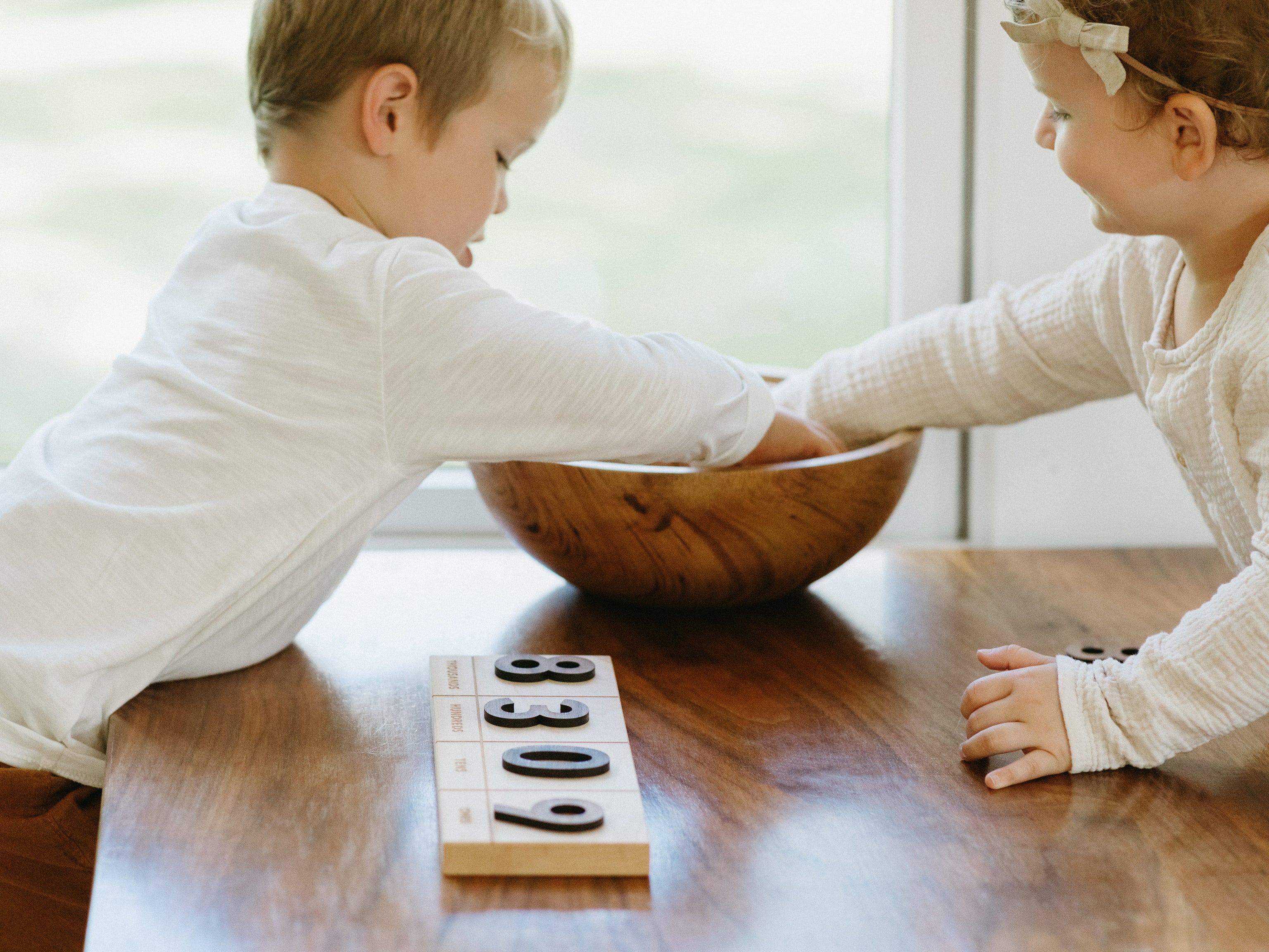 Wooden Place Value Board from Ones to Thousands
