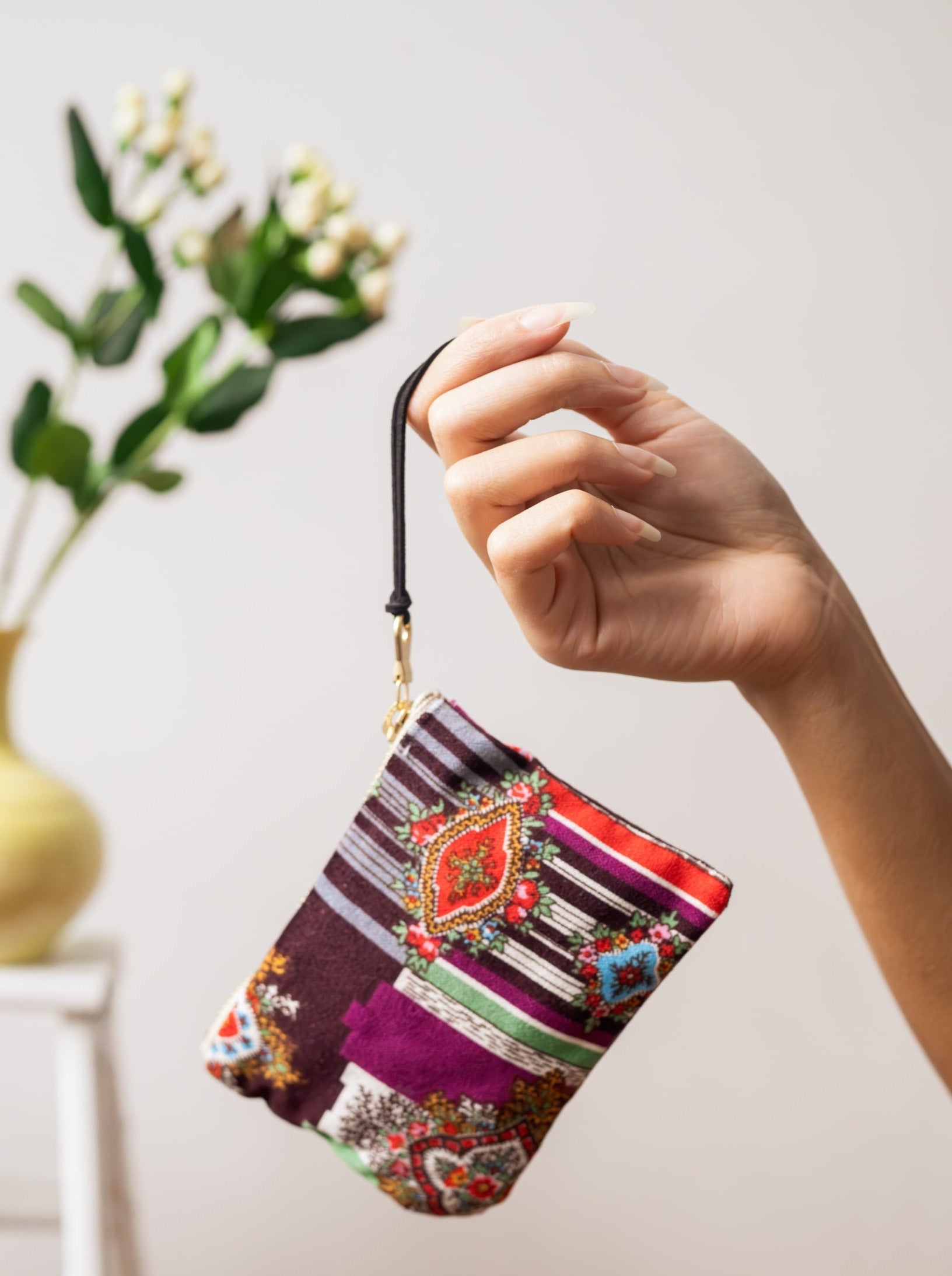 Geo Paisley Mini Pouch