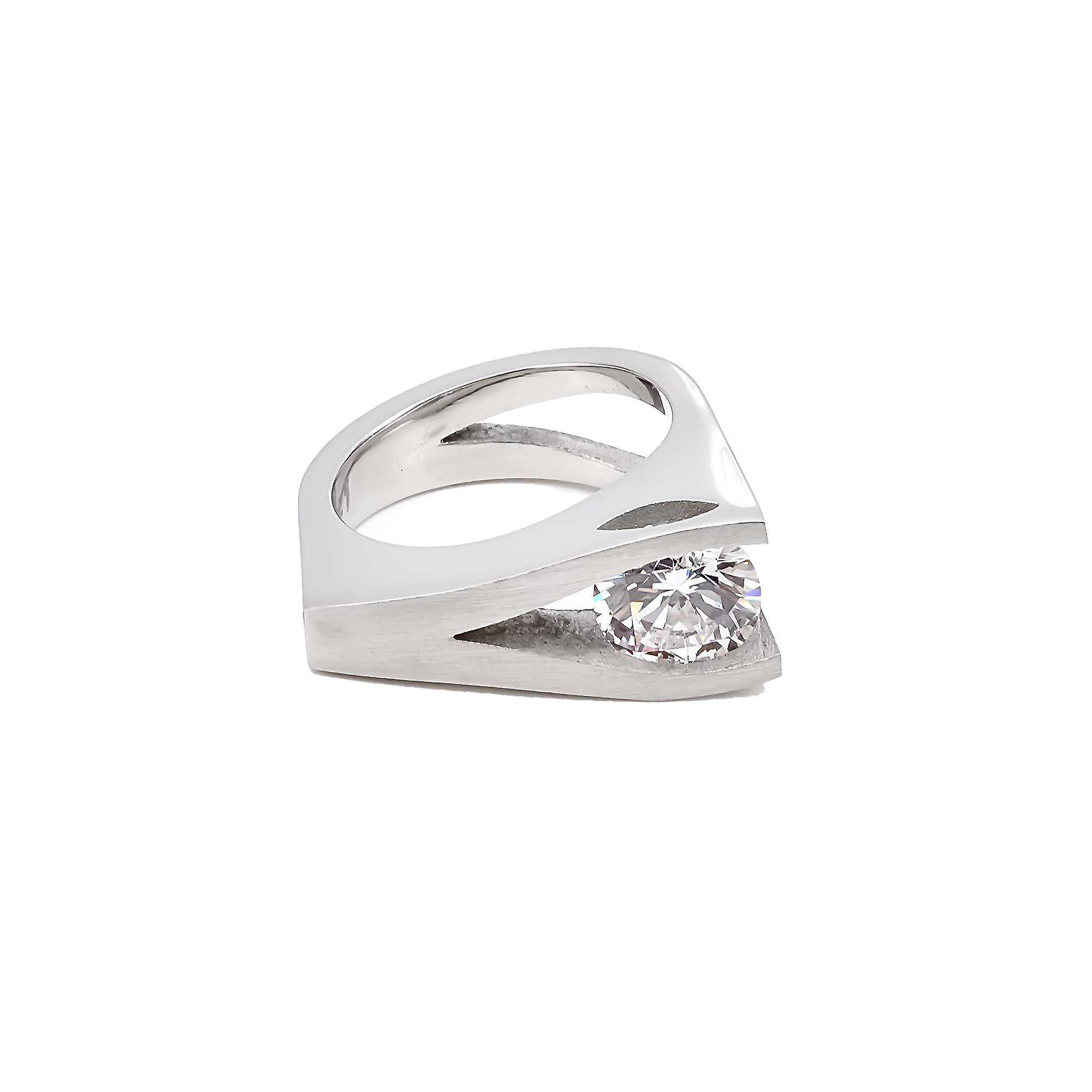 RG095W B.Tiff Tension Wishbone 2 ct Solitaire Ring