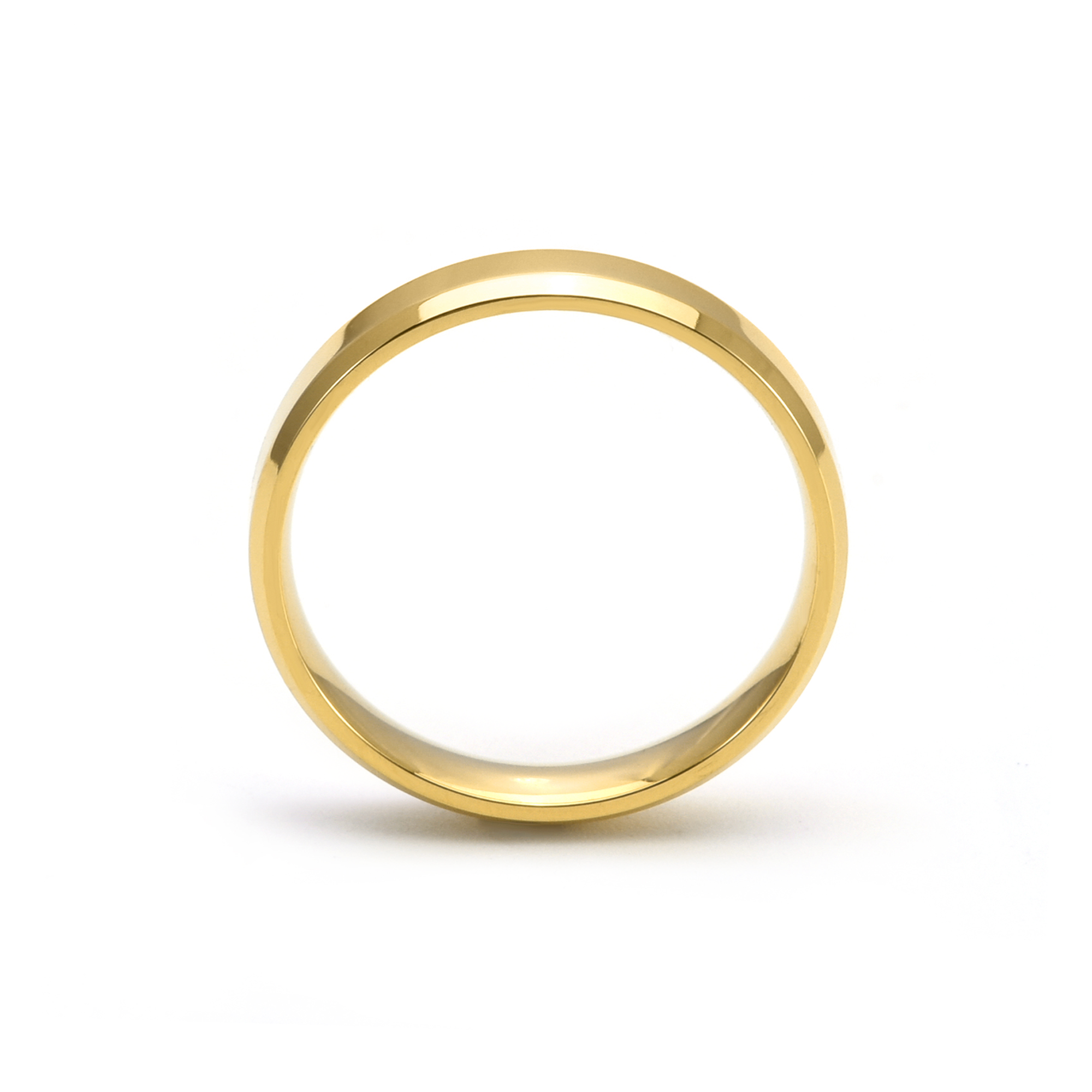 RG401G B.Tiff Gold Plated High Polish Beveled Edge Ring