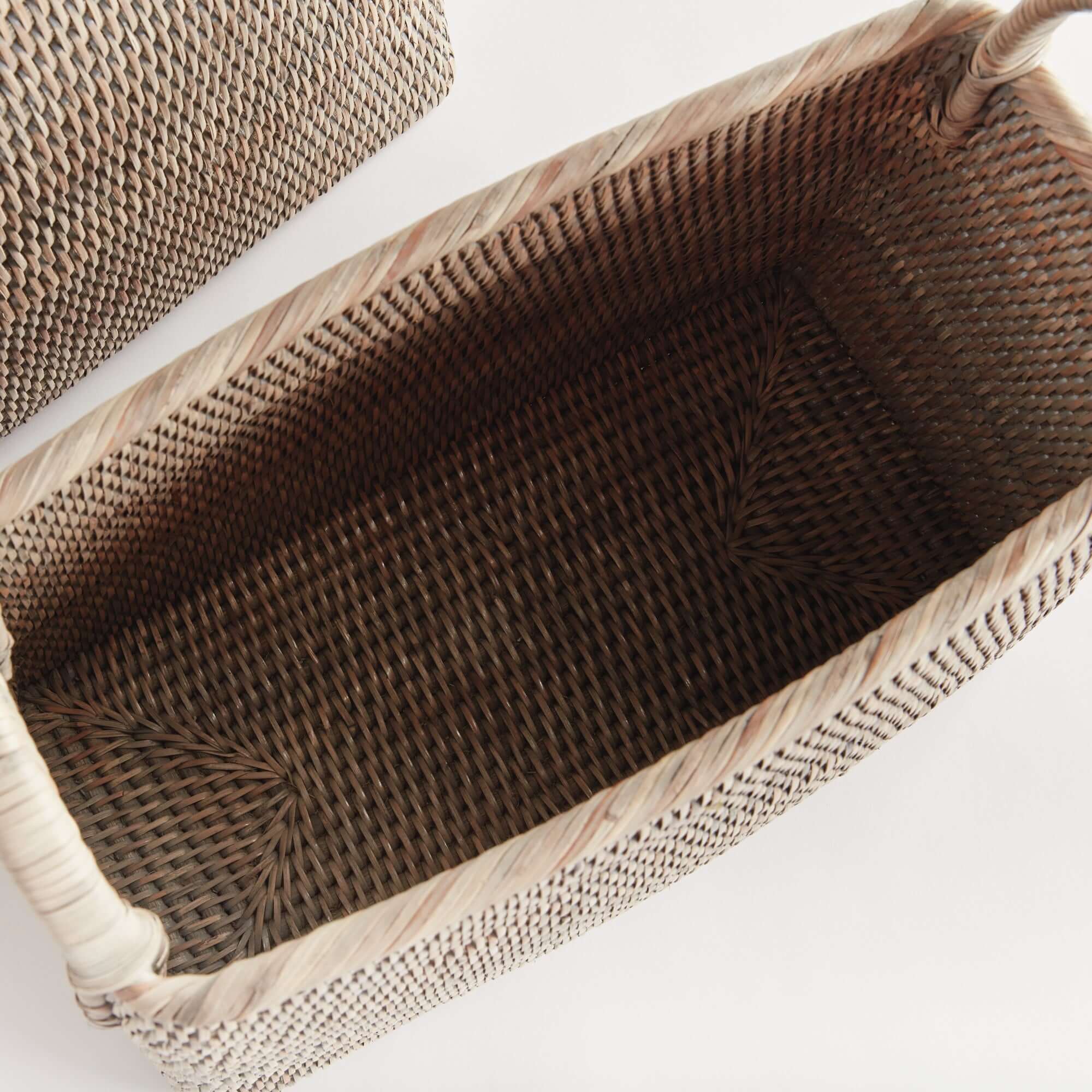 Rattan Magazine Storage Baskets (Set of 2)