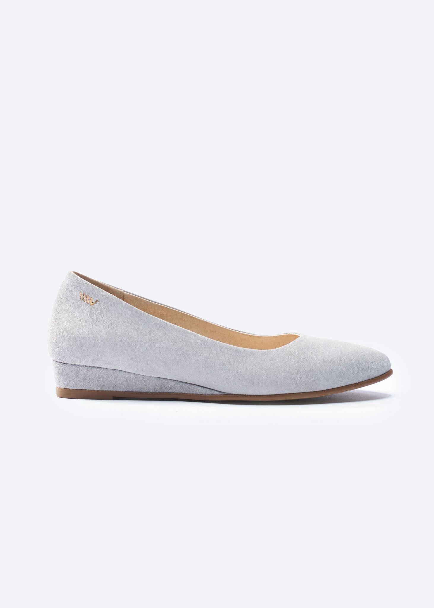 Roma Ash Grey Suede Slip On Women Flat