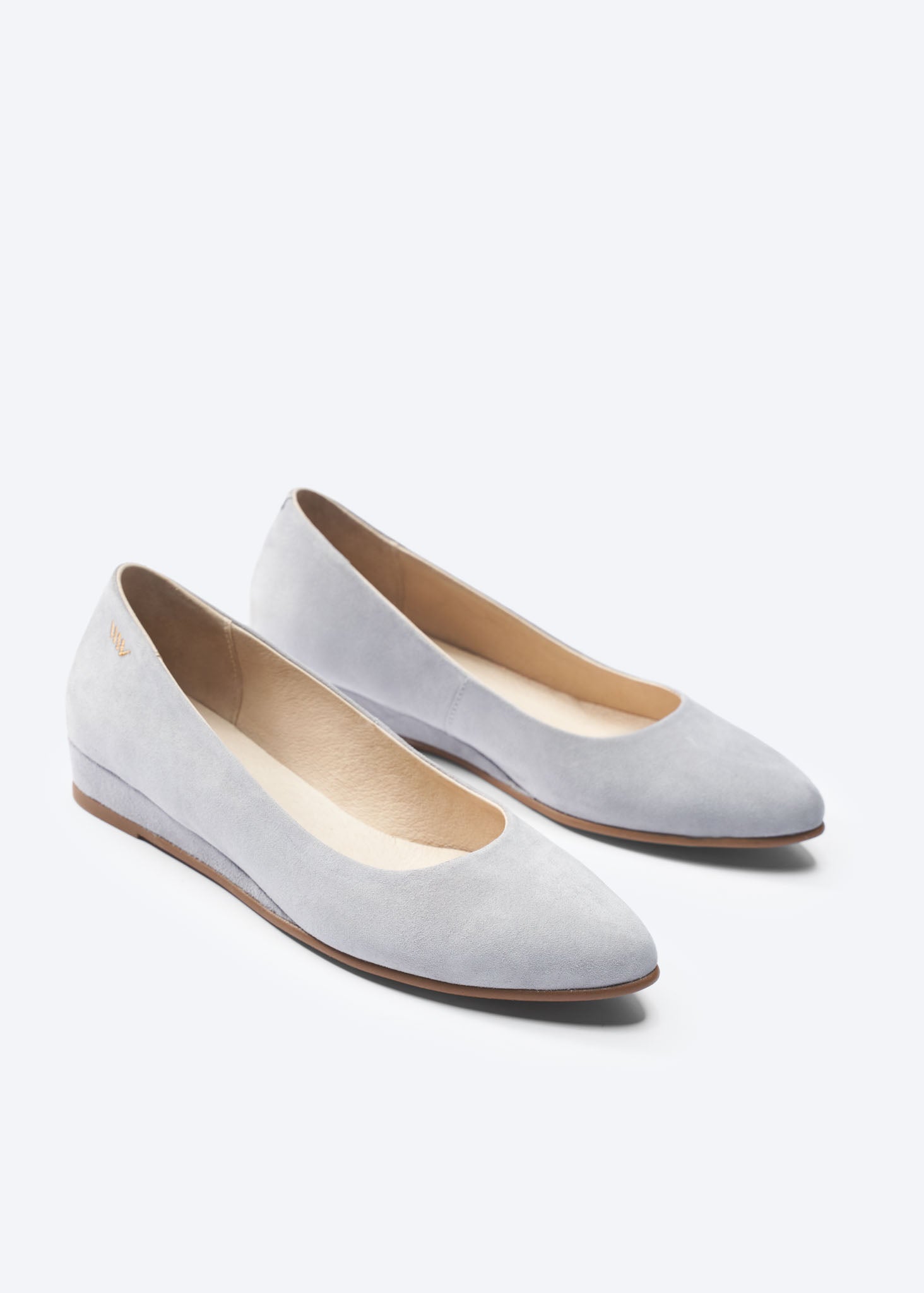Roma Ash Grey Suede Slip On Women Flat Shoes