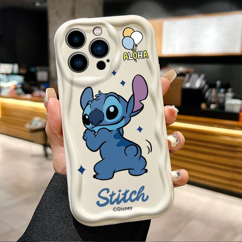 Disney Stitch Angel Lovers Phone Case For iPhone
