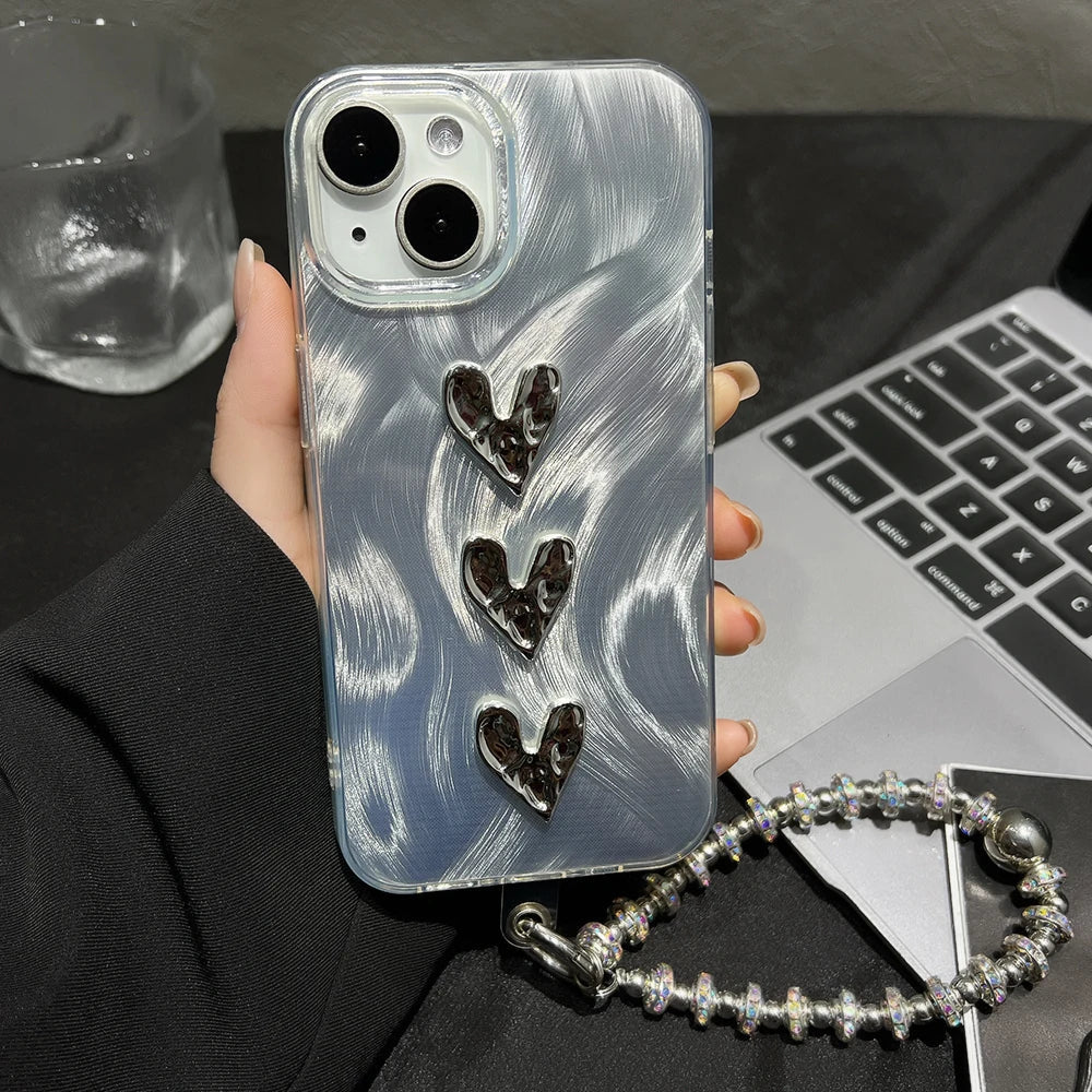 Luxury 3D Love Heart Soft Phone Case