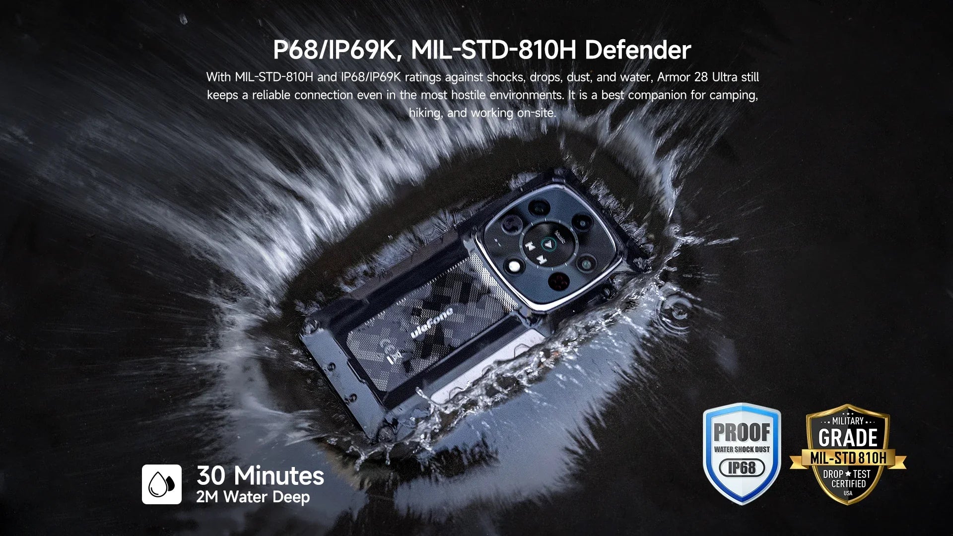 Ulefone AI Armor 28 Ultra 5G Thermal Imaging Rugged Phone MTK Dimensity 9300+ AMOLED Android Smartphone 1TB ROM