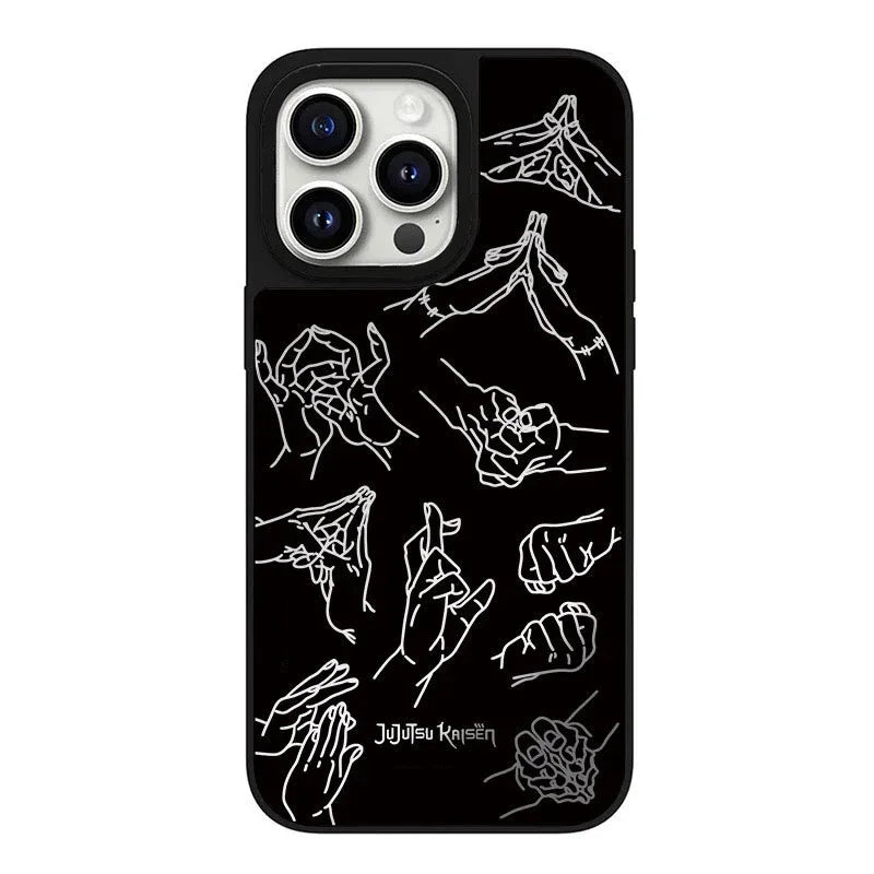 Mirror Surface Anime Gesture Phone Case