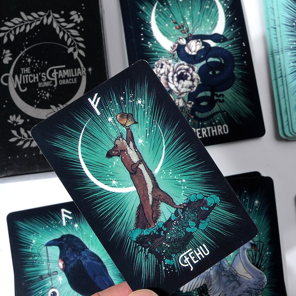 The Witch's Familiar Runic Oracle Cards