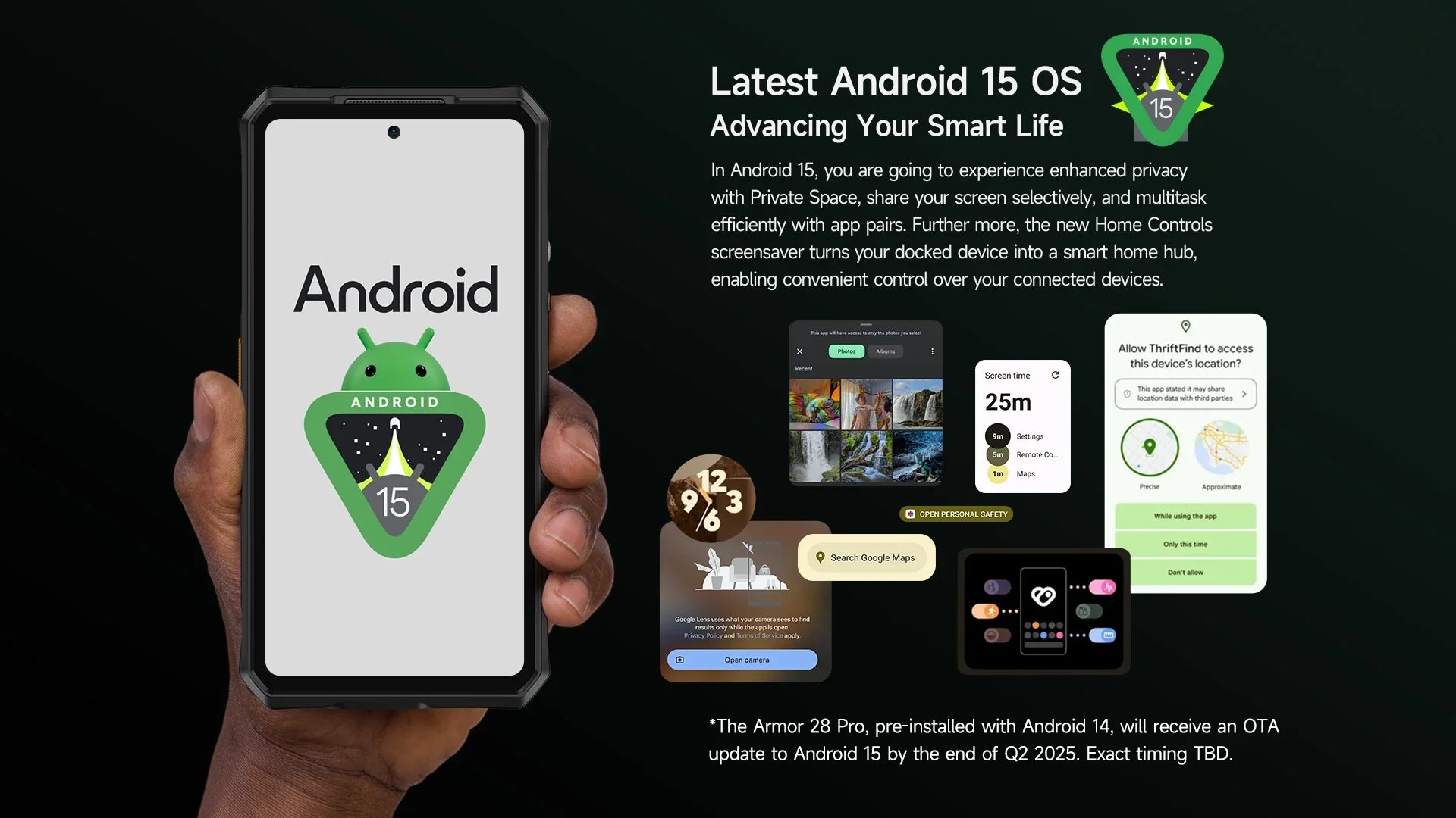 Ulefone Armor 28 Pro 5G AI Rugged Phone 512GB ROM Smartphone 120W MTK Dimensity 7300 10600mAh 6.67”AMOLED 64MP Mobile phone