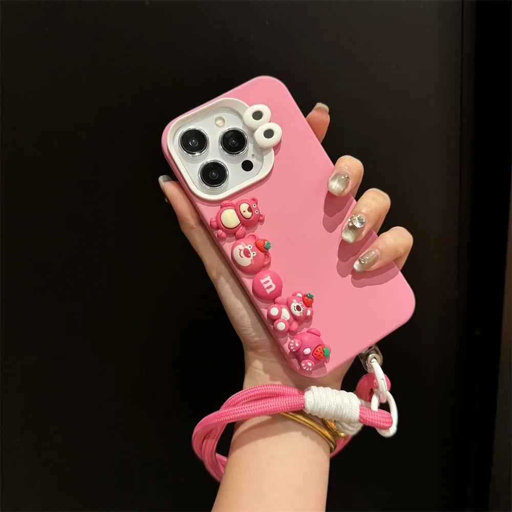 Disney Pink Strawberry Bear Phone Case