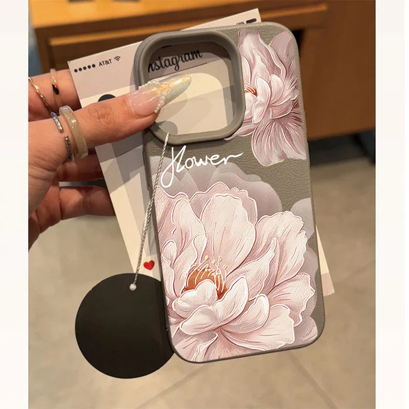 Korean Floral Flowers Phone Case For IPhone
