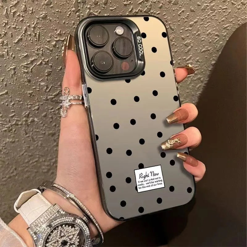 Black Polka Dot Pattern Phone Case