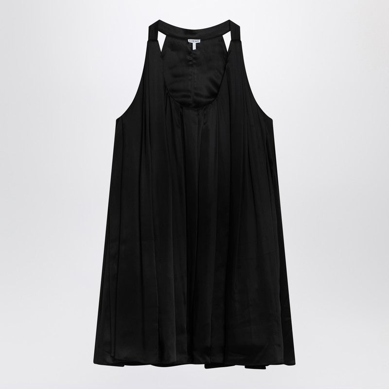 Loewe Black Viscose Trapeze Mini Dress Women