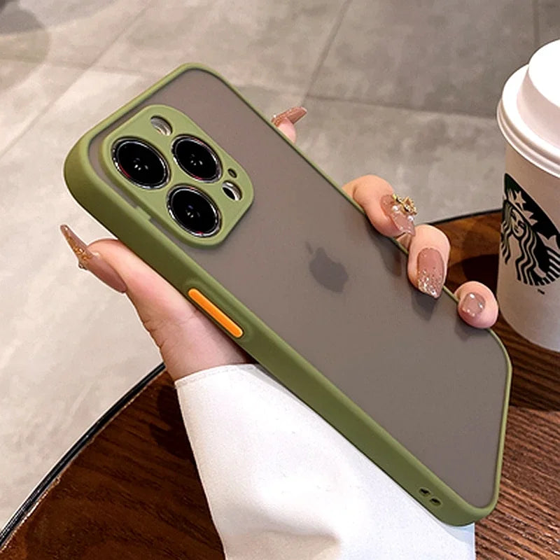 Luxury Shockproof Matte Phone Case