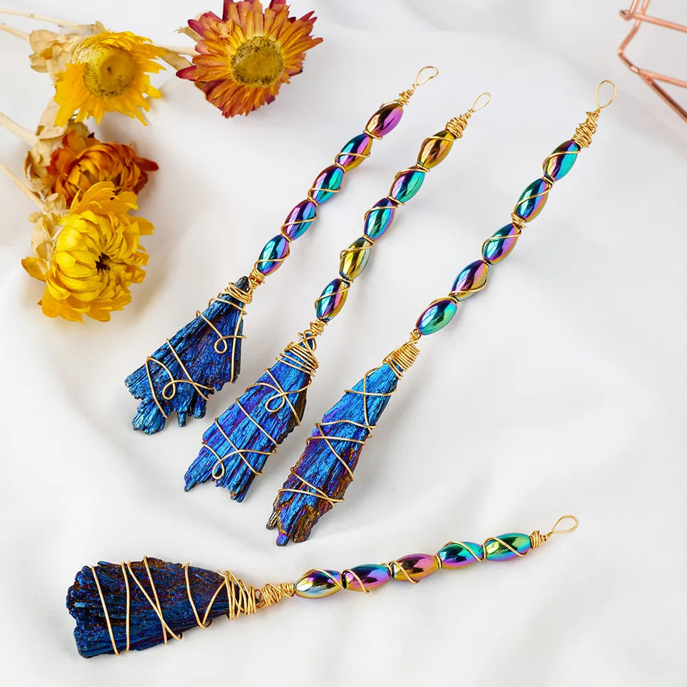 Crystal Wire Wrap Brooms