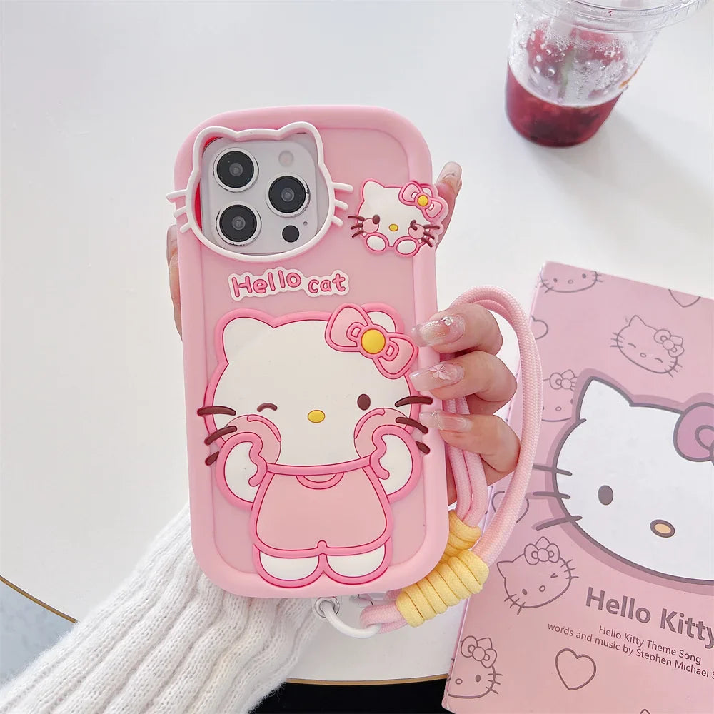 Cartoon Hello Kitty Silicone Phone Case